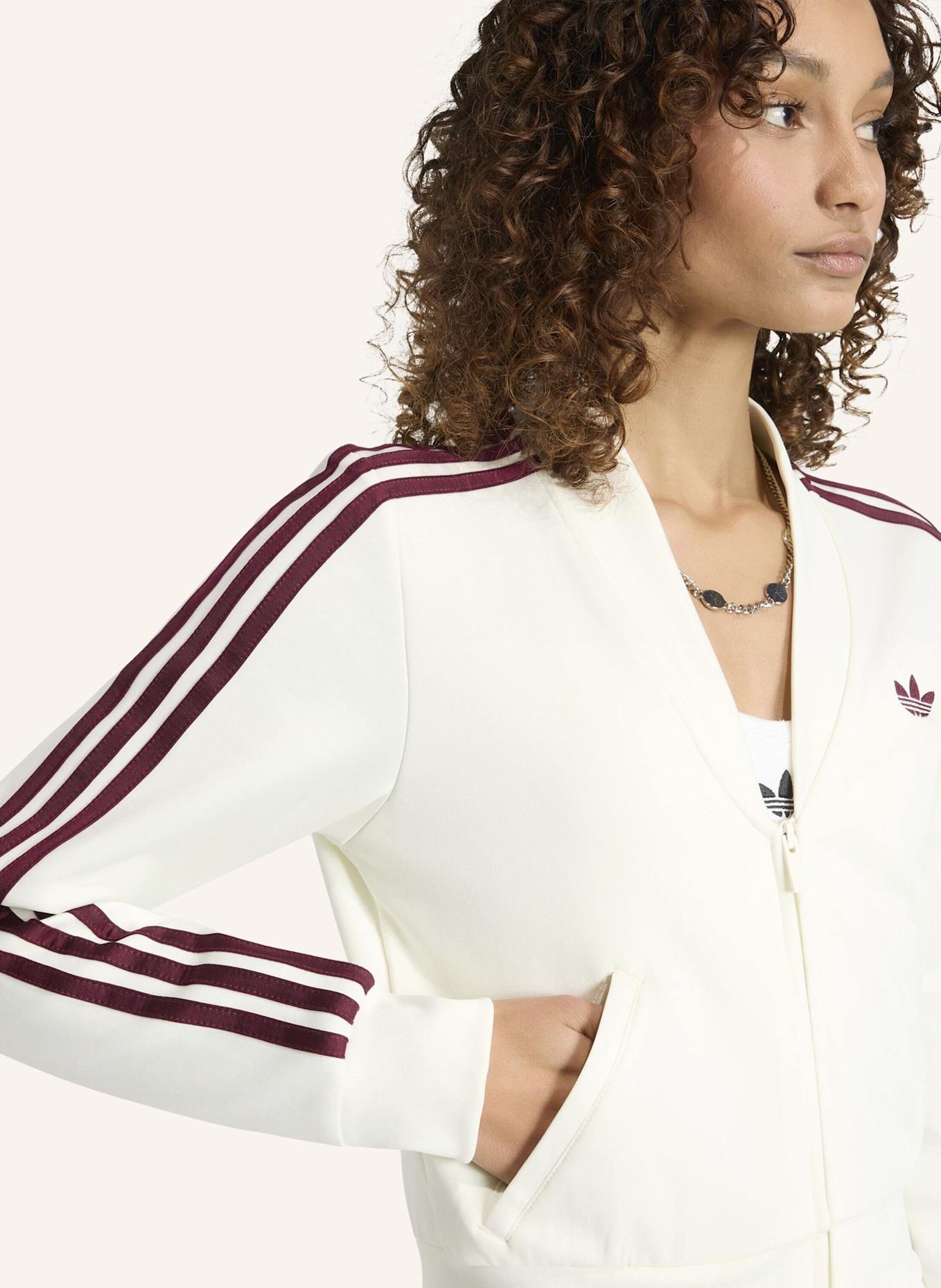adidas Originals SUPERSTAR TRACK TOP MIT V-AUSSCHNITT: WEISS