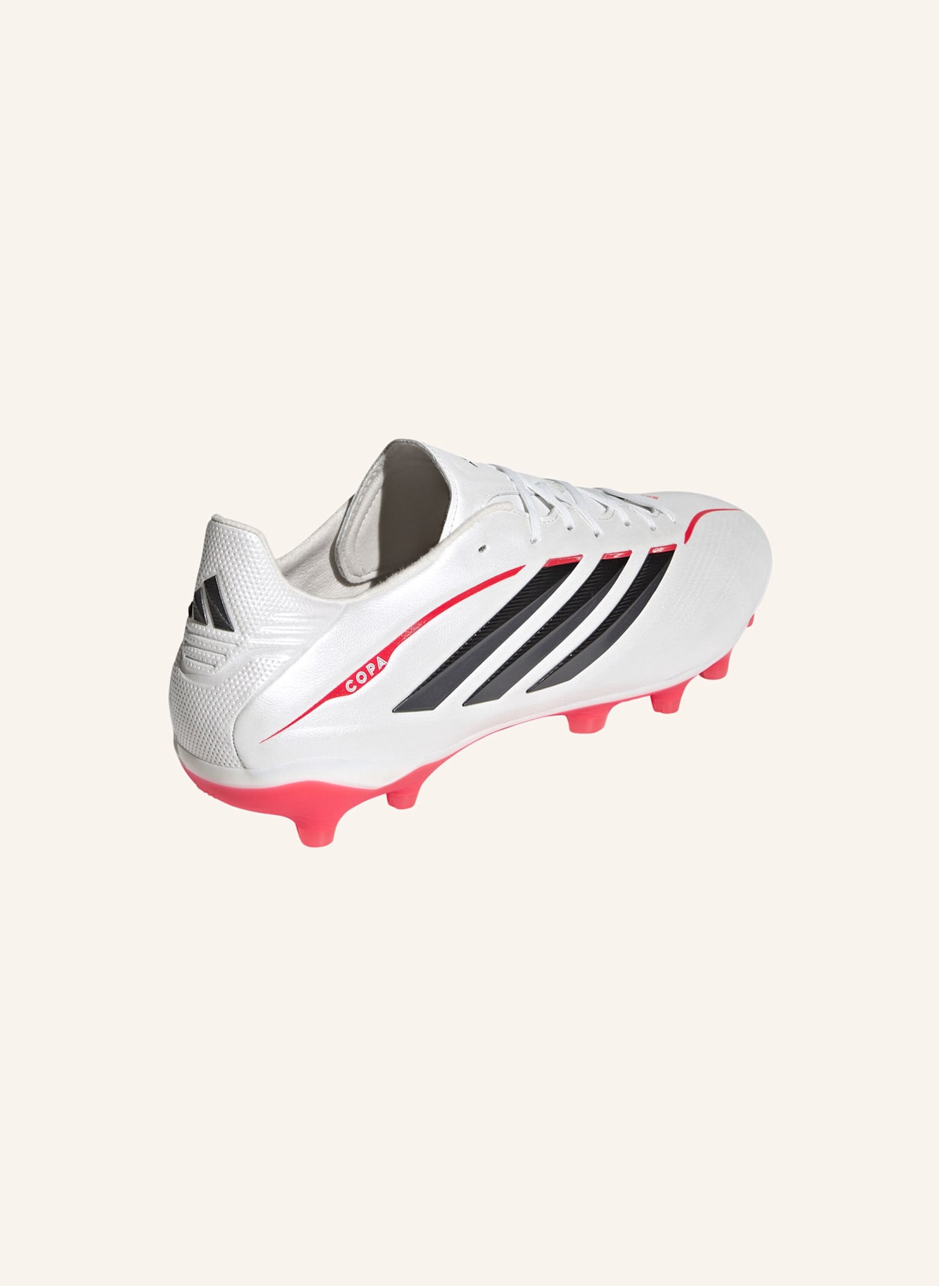adidas COPA PURE IV PRO FG FUSSBALLSCHUH: WEISS/ SCHWARZ/ ROT
