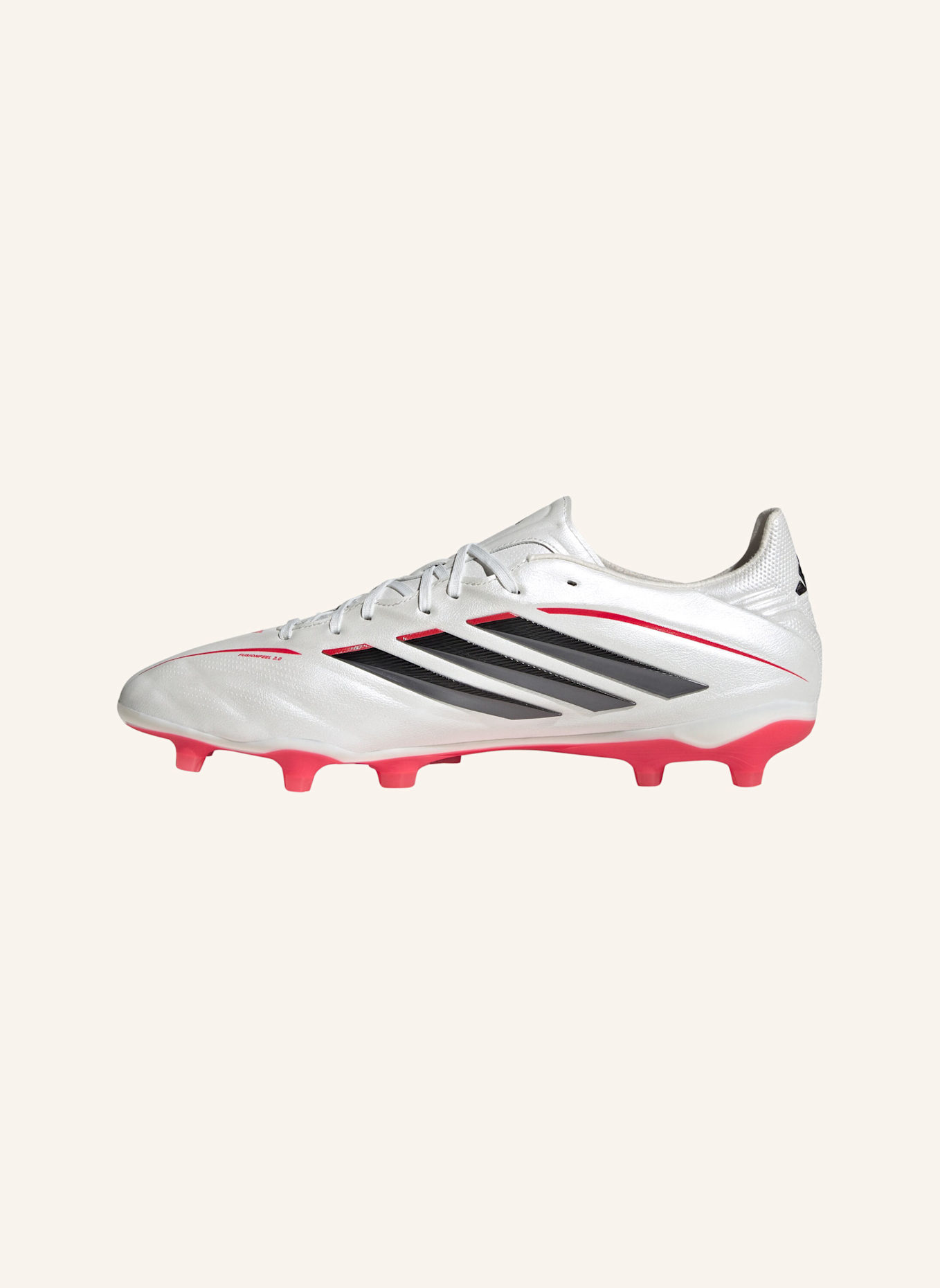 adidas COPA PURE IV PRO FG FUSSBALLSCHUH: WEISS/ SCHWARZ/ ROT