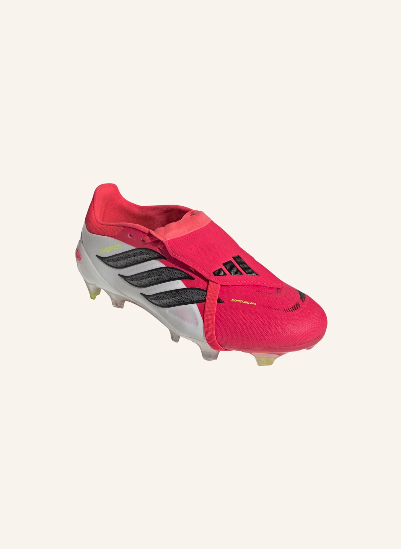 adidas PREDATOR PRO FOLD-OVER TONGUE FIRM GROUND FUSSBALLSCHUH: SCHWARZ/ WEISS