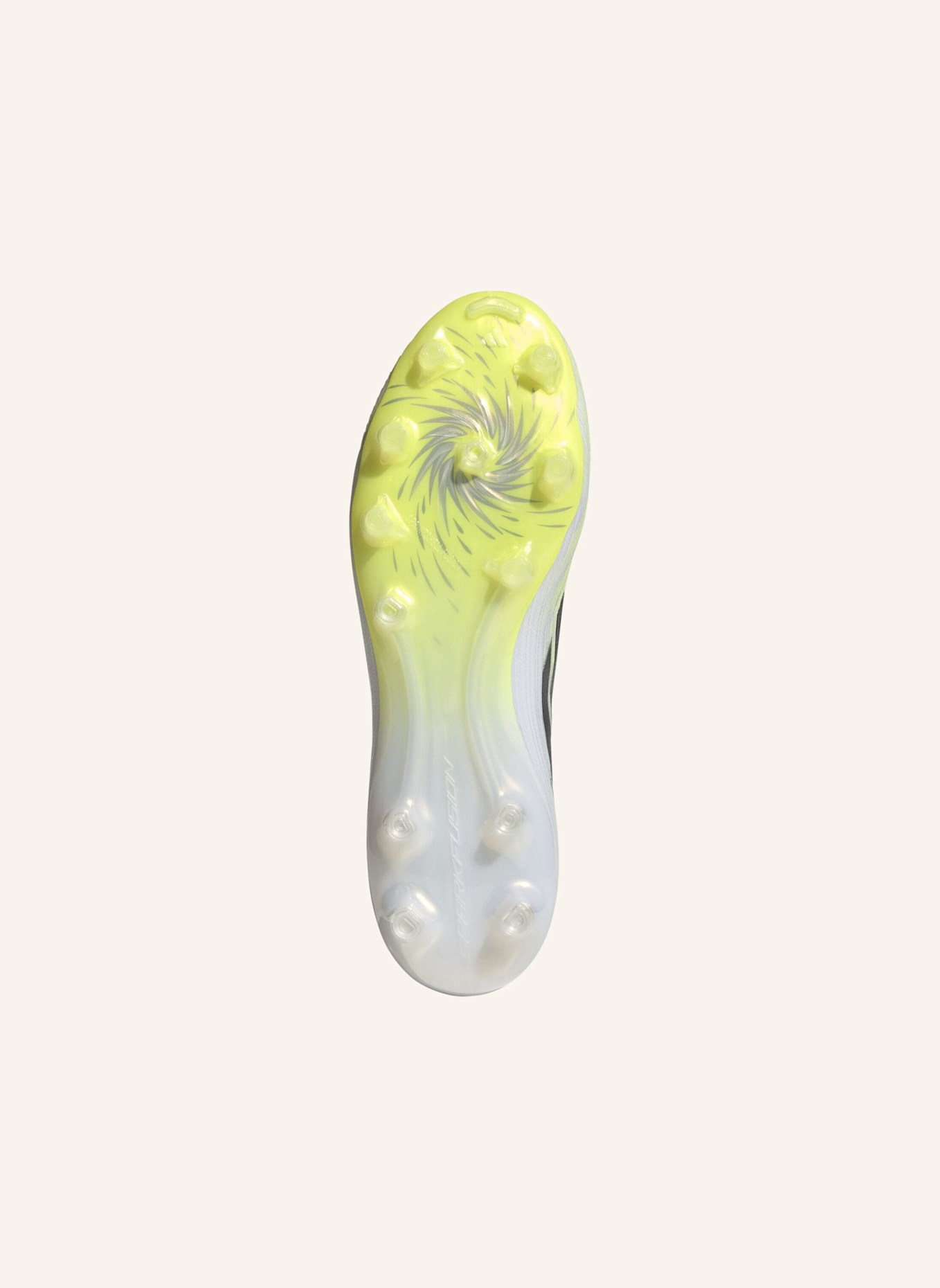 adidas F50 SPARKFUSION PRO MID CUT FIRM GROUND / ARTIFICIAL GROUND FUSSBALLSCHUHE: WEISS/ GRAU/ GELB