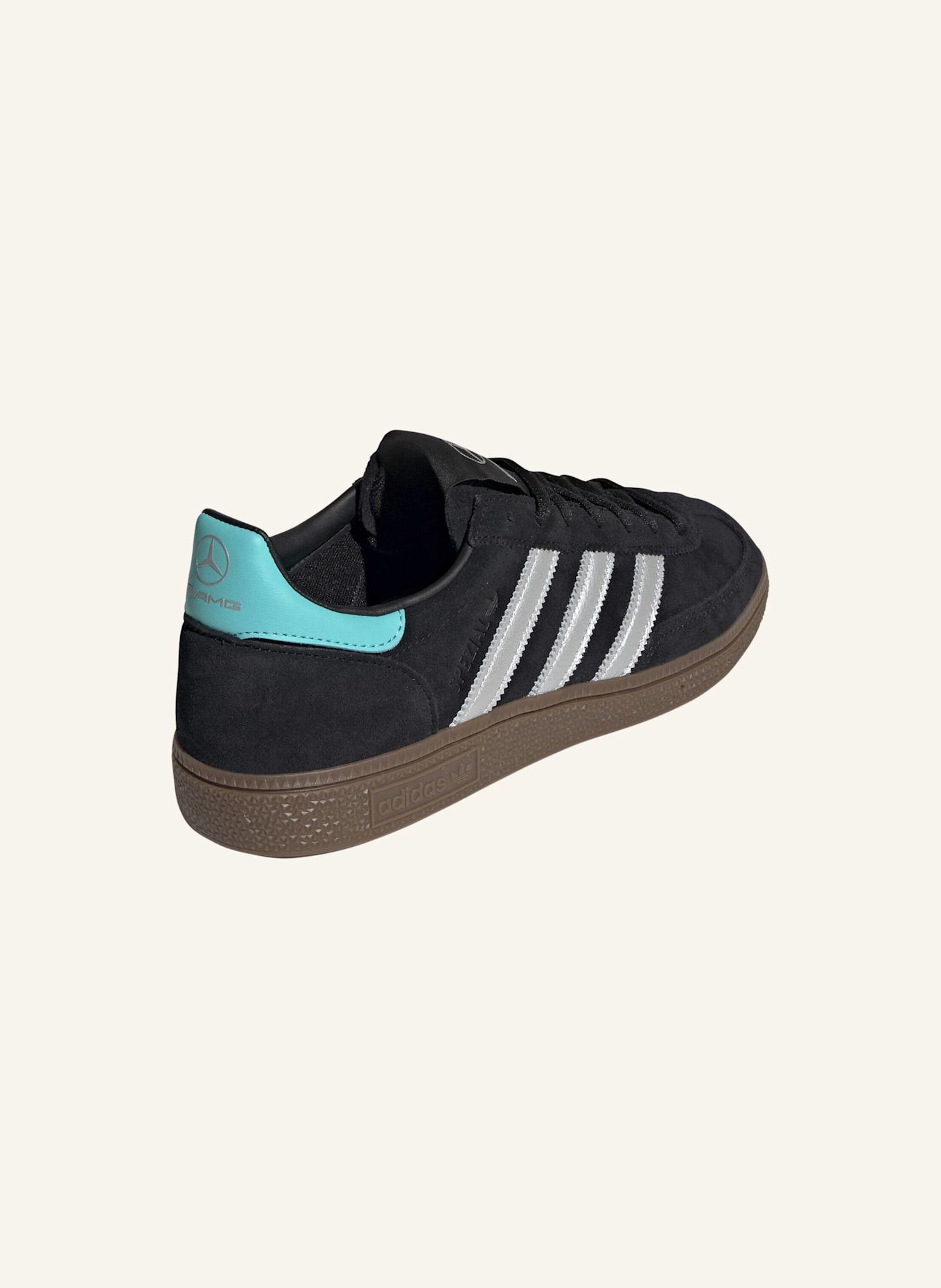 adidas Originals HANDBALL SPEZIAL MERCEDES SCHUH: SCHWARZ/ SILBER/ BEIGE