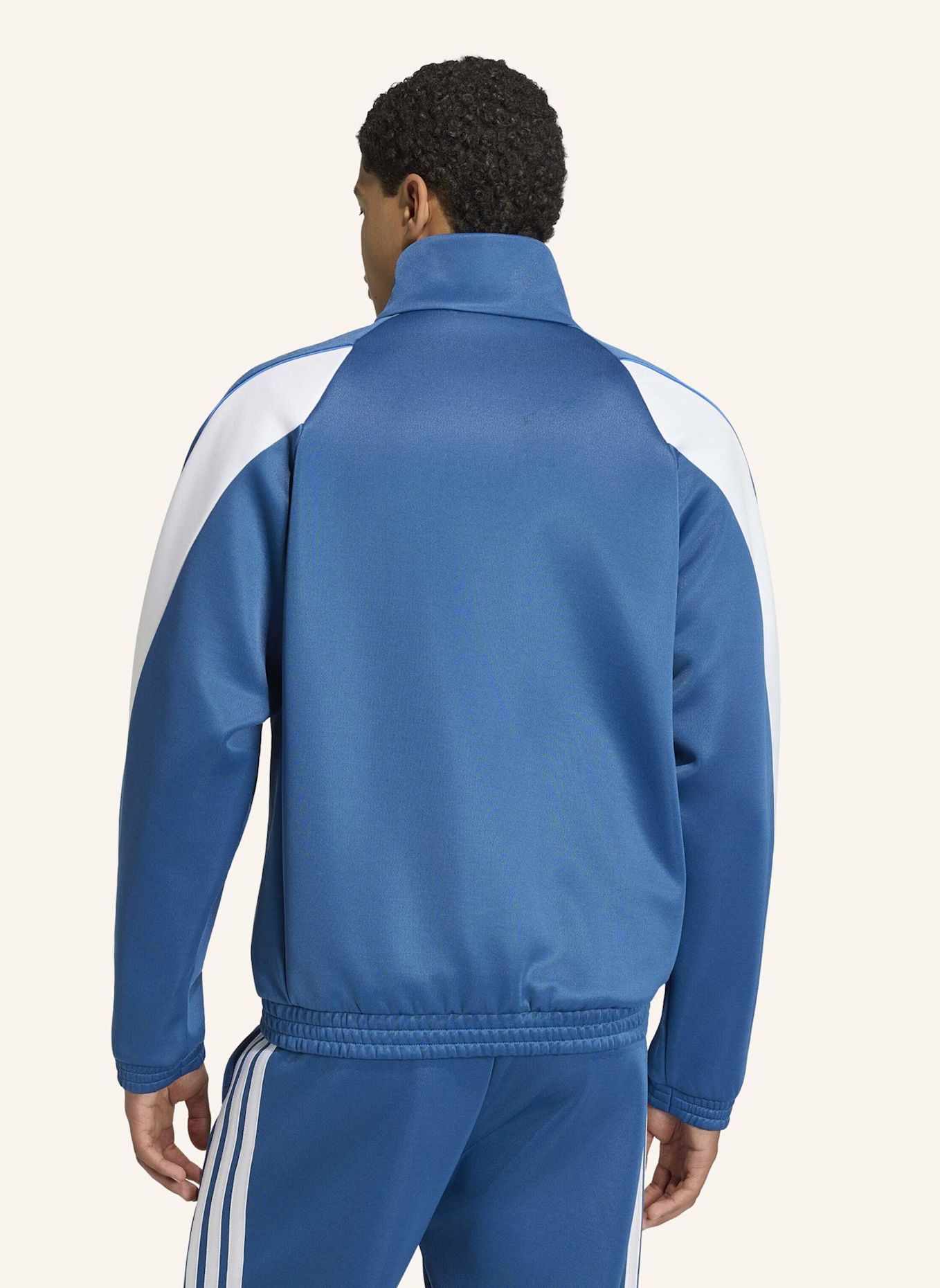 adidas STADIUM TRAININGSJACKE: PETROL/ WEISS/ BLAU