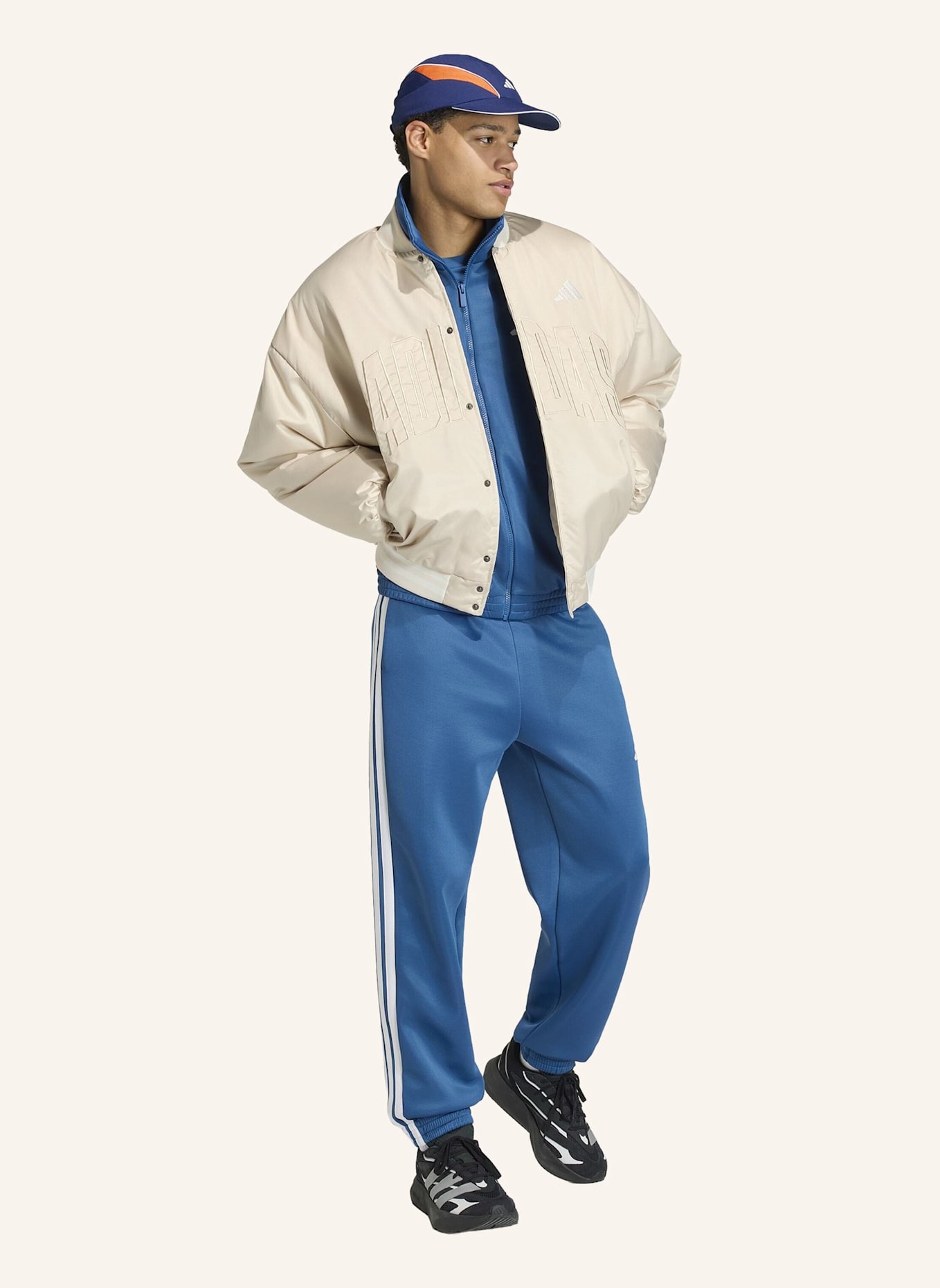 adidas STADIUM TRAININGSJACKE: PETROL/ WEISS/ BLAU