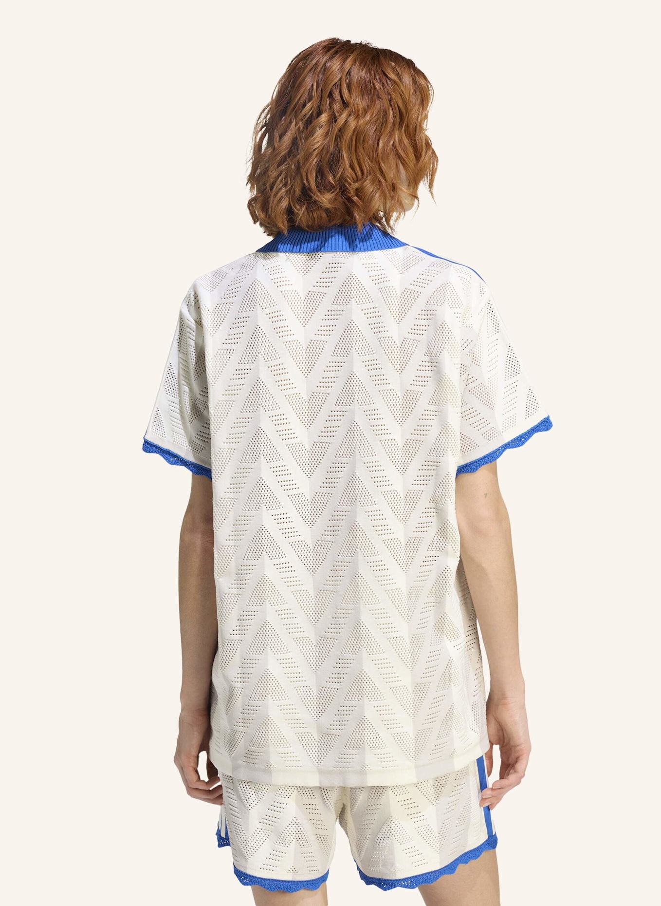 adidas Originals KURZÄRMELIGES POLOSHIRT: WEISS/ GRAU