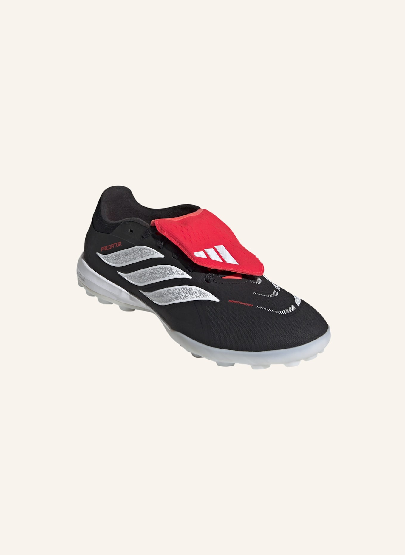 adidas PREDATOR PRO FUSSBALLSCHUH, ROLLRASEN, UMSCHLAGBARE ZUNGE: SCHWARZ