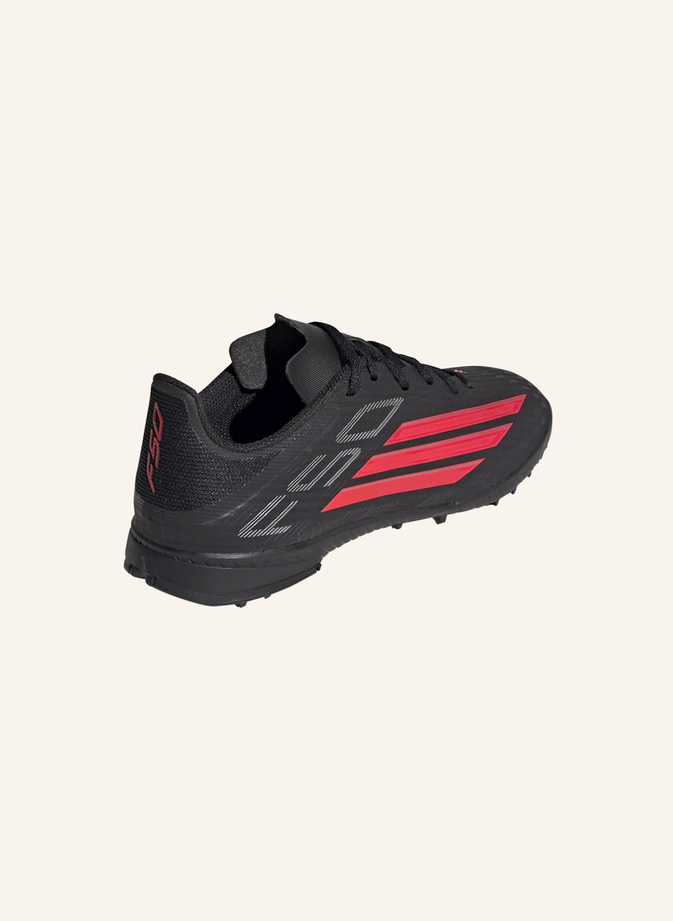 adidas F50 LEAGUE KIDS FUSSBALLSCHUH, ROLLRASEN: SCHWARZ/ ROT