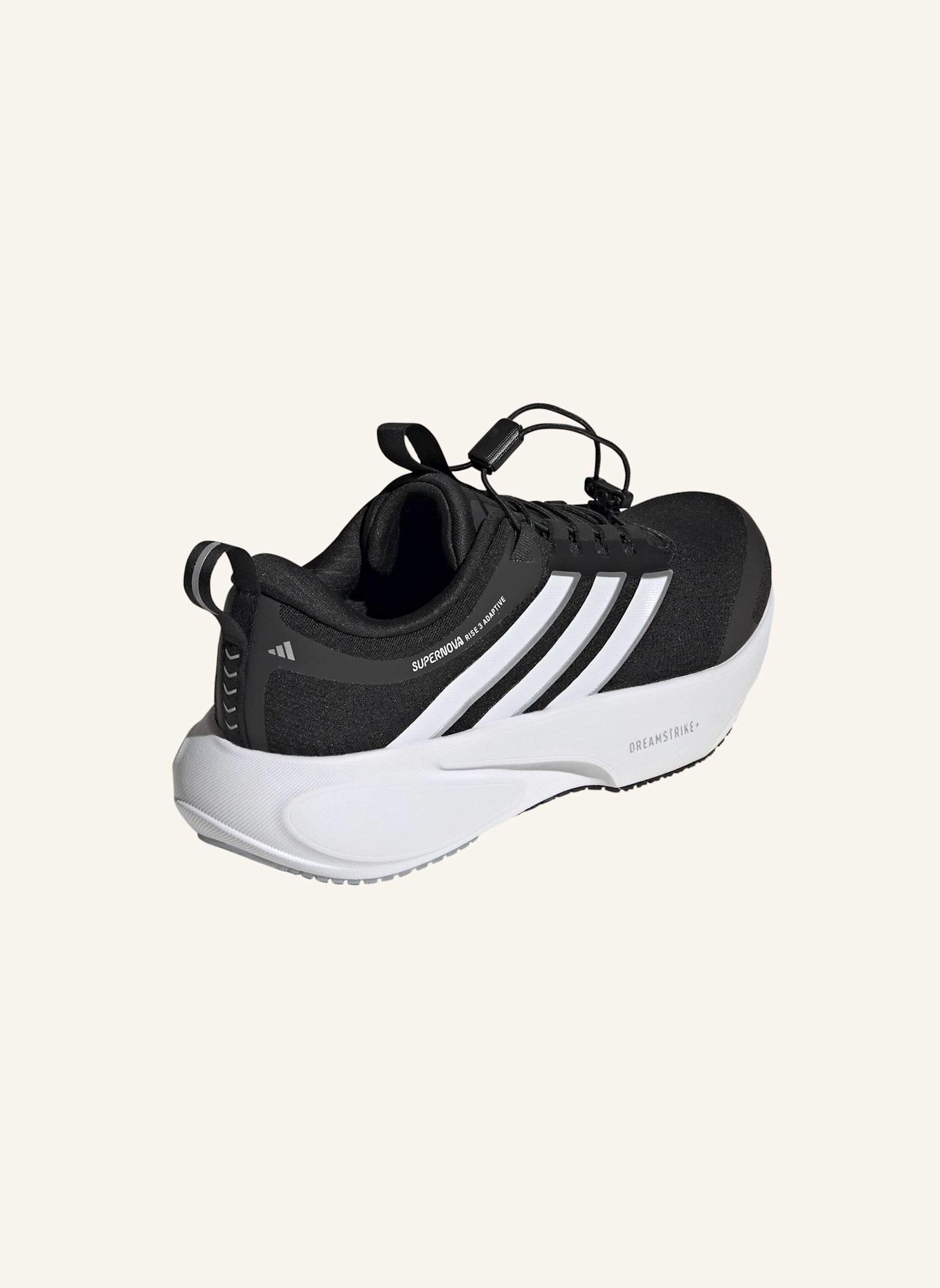 adidas SUPERNOVA RISE 3 ADAPTIVE LAUFSCHUH: SCHWARZ/ WEISS/ GRAU