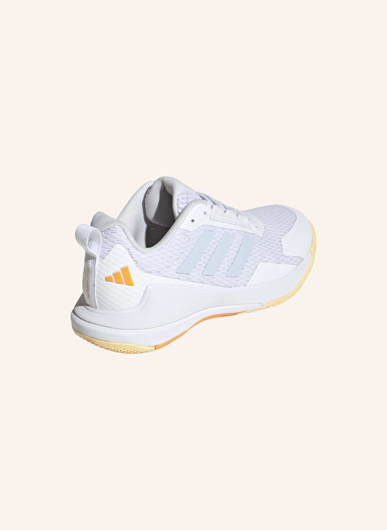 adidas Indoorschuhe NOVAFLIGHT 2: WEISS/ BLAU/ ORANGE