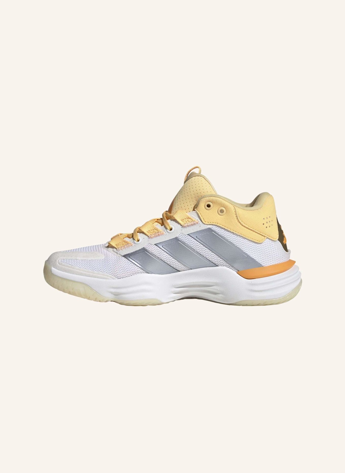 adidas COURT STABIL HALLENSCHUH: WEISS/ BLAU/ ORANGE