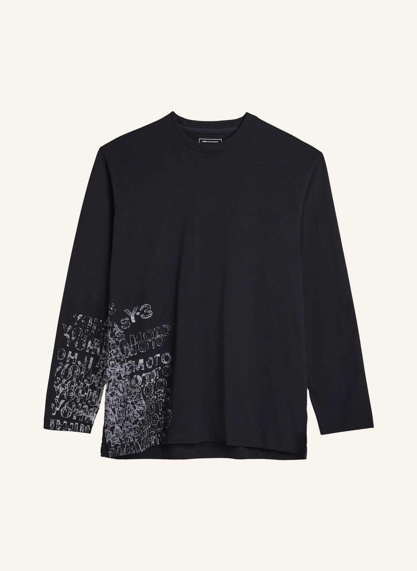 Y-3 Y-3 GFX LANGARMSHIRT: SCHWARZ