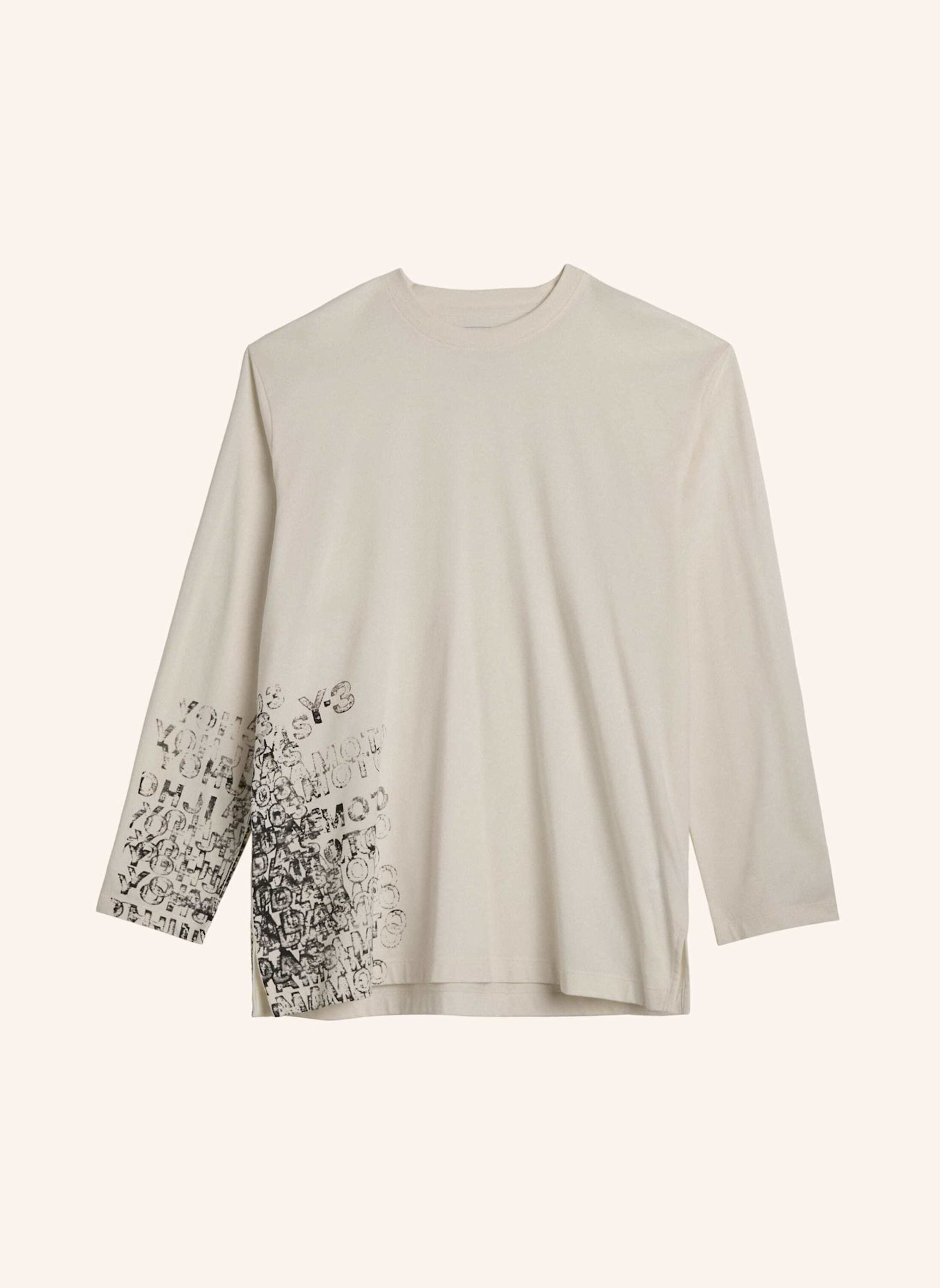 Y-3 Y-3 GFX LANGARMSHIRT: WEISS