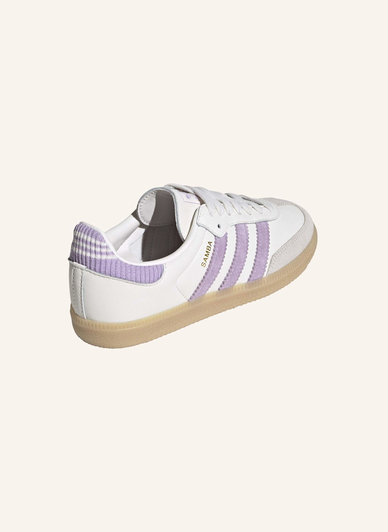 adidas Originals SAMBA OG SCHUH: WEISS/ HELLLILA/ BEIGE