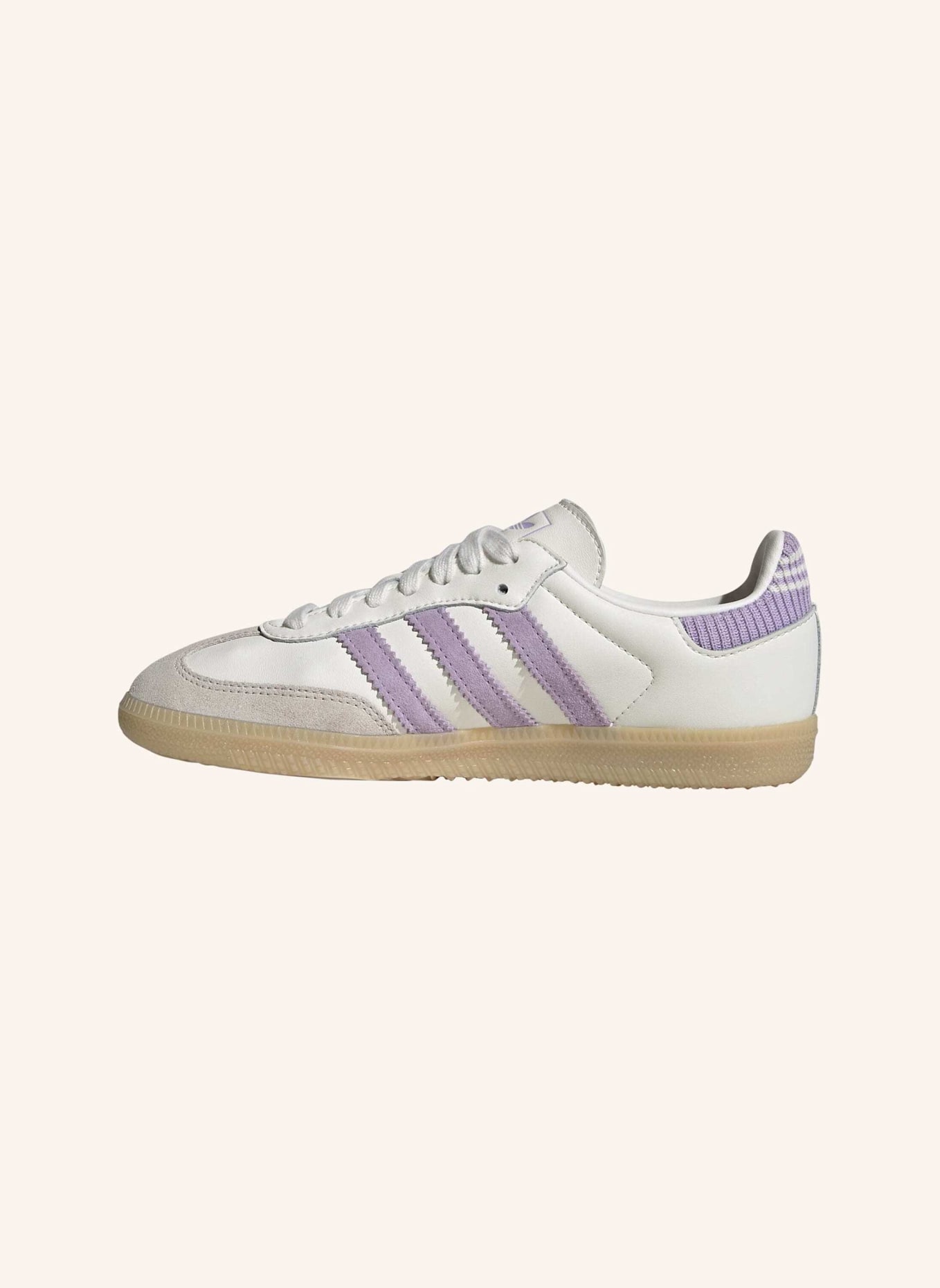 adidas Originals SAMBA OG SCHUH: WEISS/ HELLLILA/ BEIGE