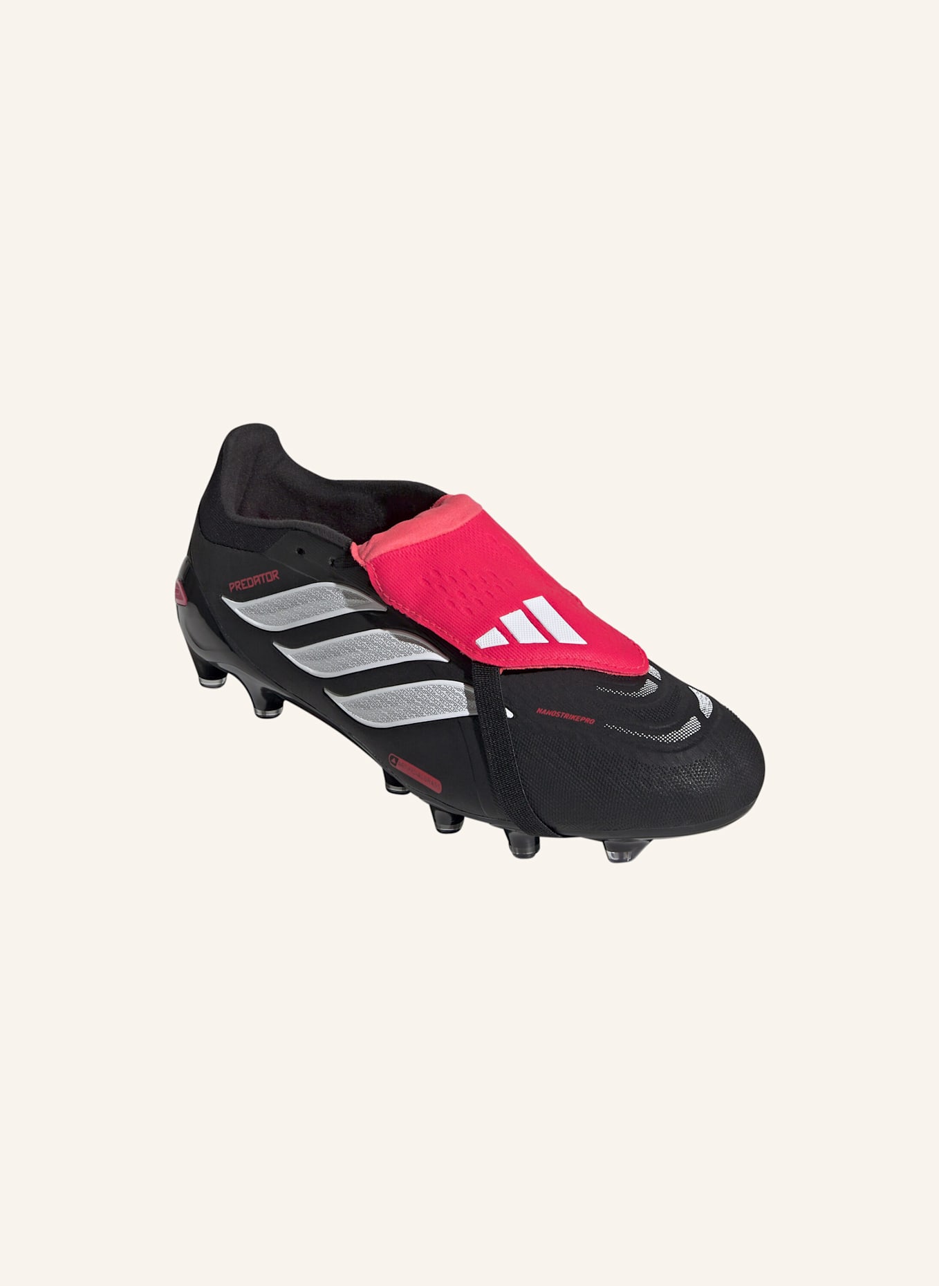 adidas PREDATOR PRO FOLD-OVER TONGUE ARTIFICIAL GROUND FUSSBALLSCHUH: SCHWARZ