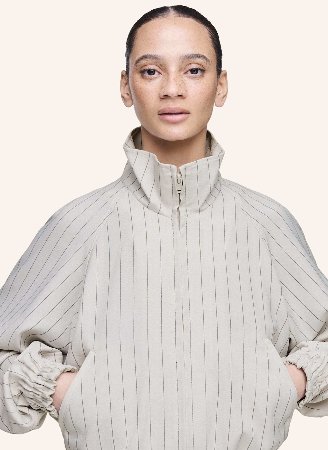 Y-3 Y-3 PINSTRIPE SPORT UNIFORM BLOUSON: GRAU