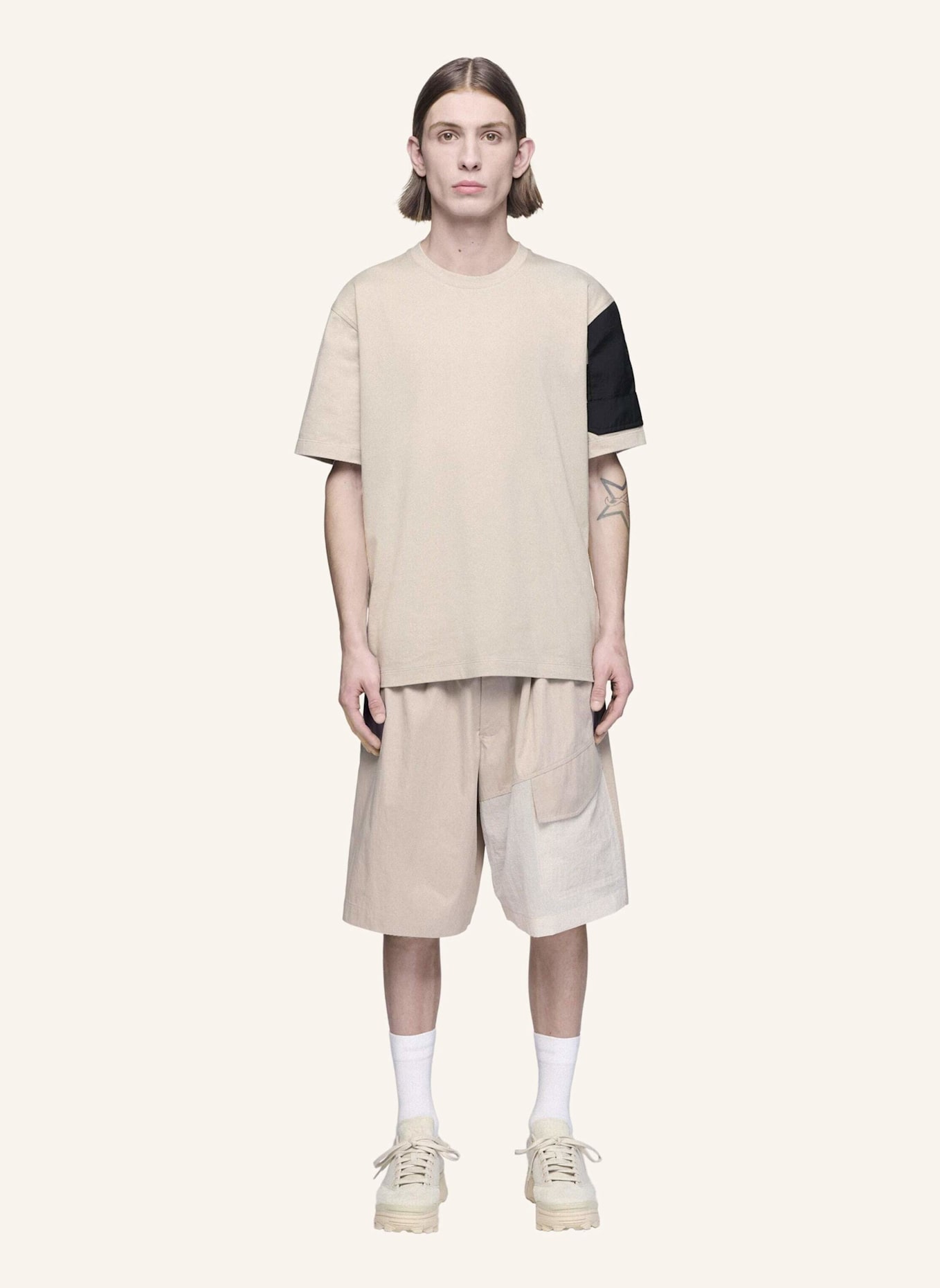 Y-3 Y-3 UT SHORTS, WEITES BEIN: BRAUN