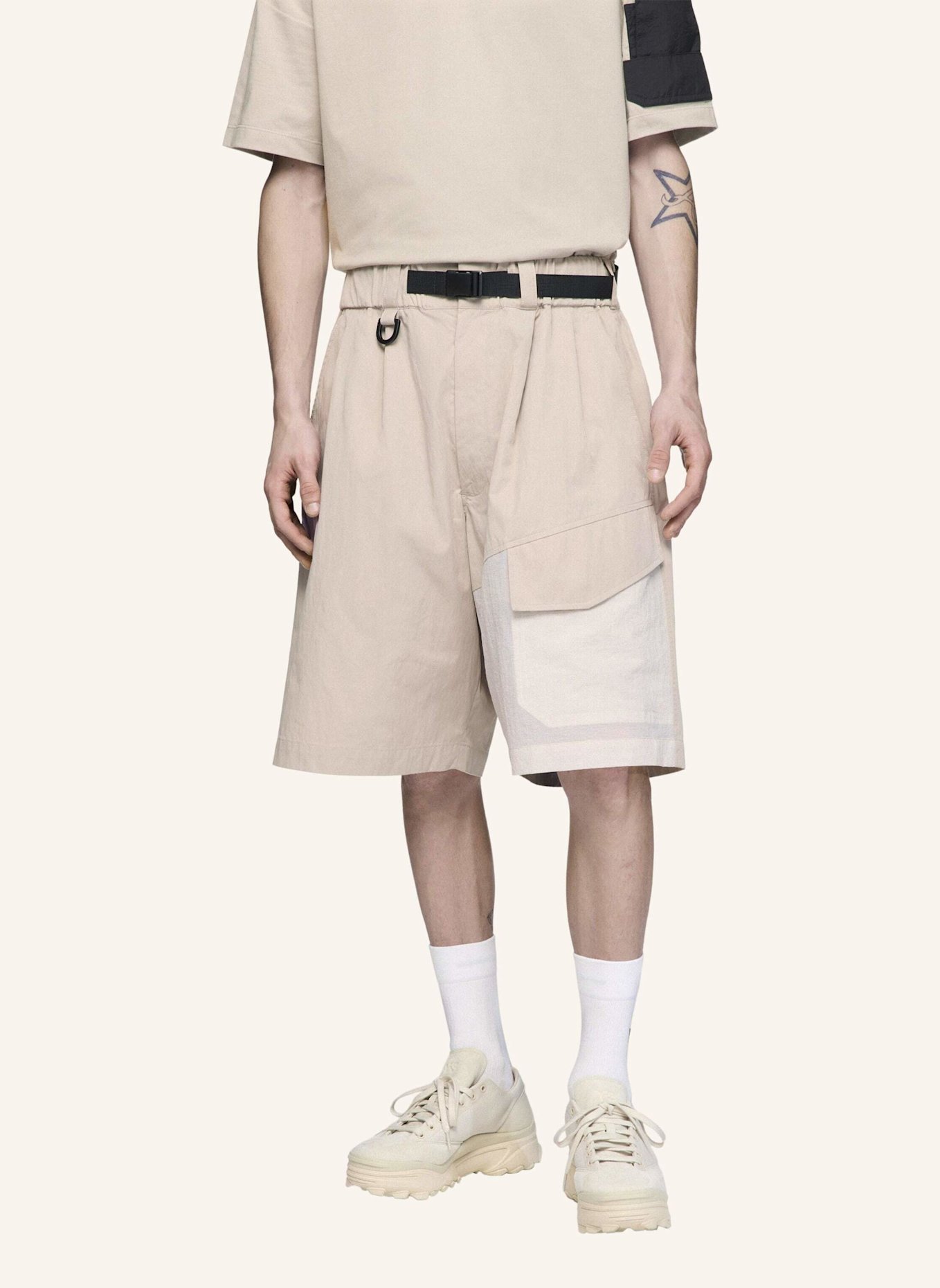 Y-3 Y-3 UT SHORTS, WEITES BEIN: BRAUN