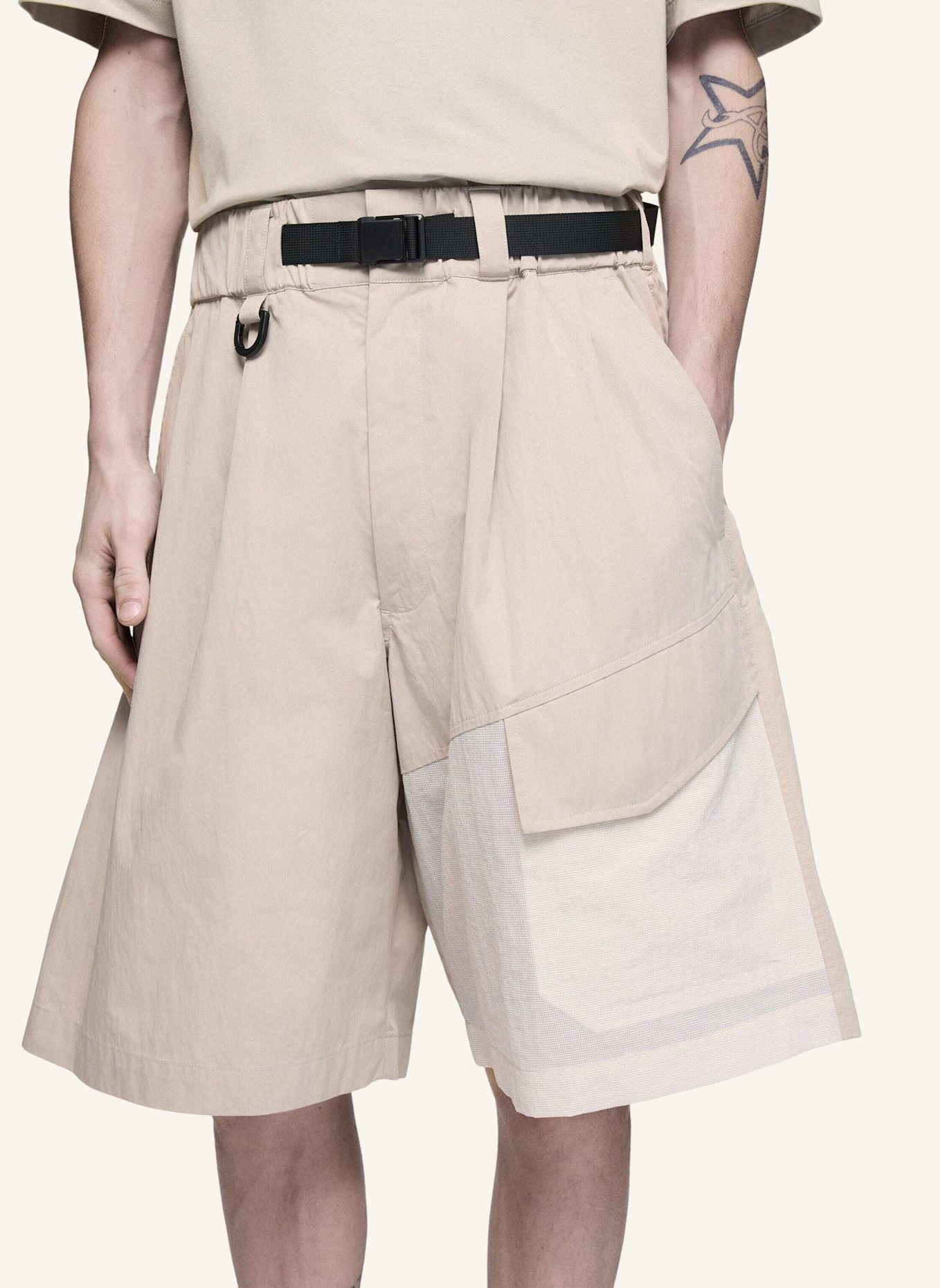 Y-3 Y-3 UT SHORTS, WEITES BEIN: BRAUN