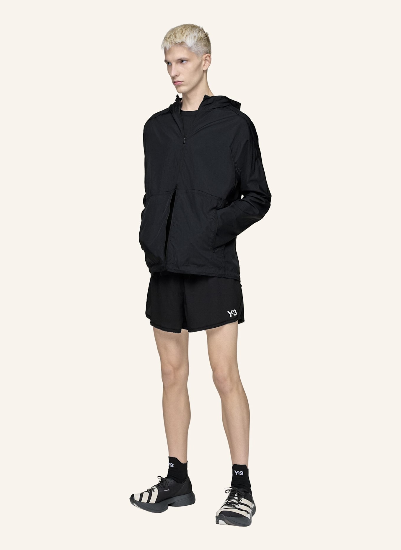 Y-3 Y-3 LAUFJACKE: SCHWARZ
