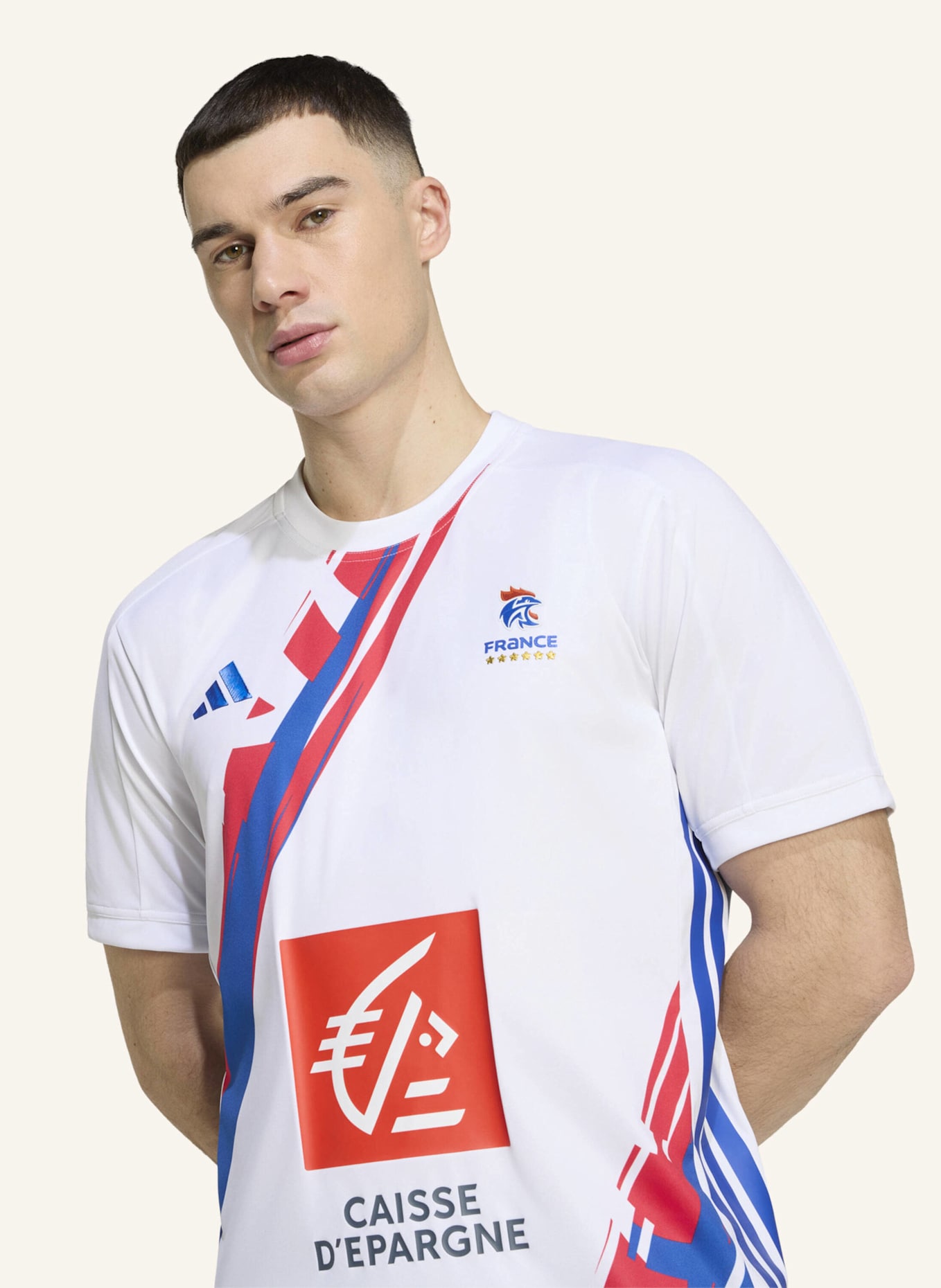 adidas FFHB MÄNNER MATCH-TRIKOT: WEISS