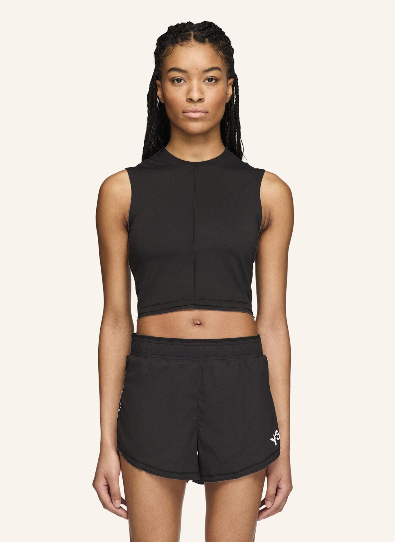 Y-3 Y-3 RUNNING TANKTOP, KÜRZER GESCHNITTEN: SCHWARZ