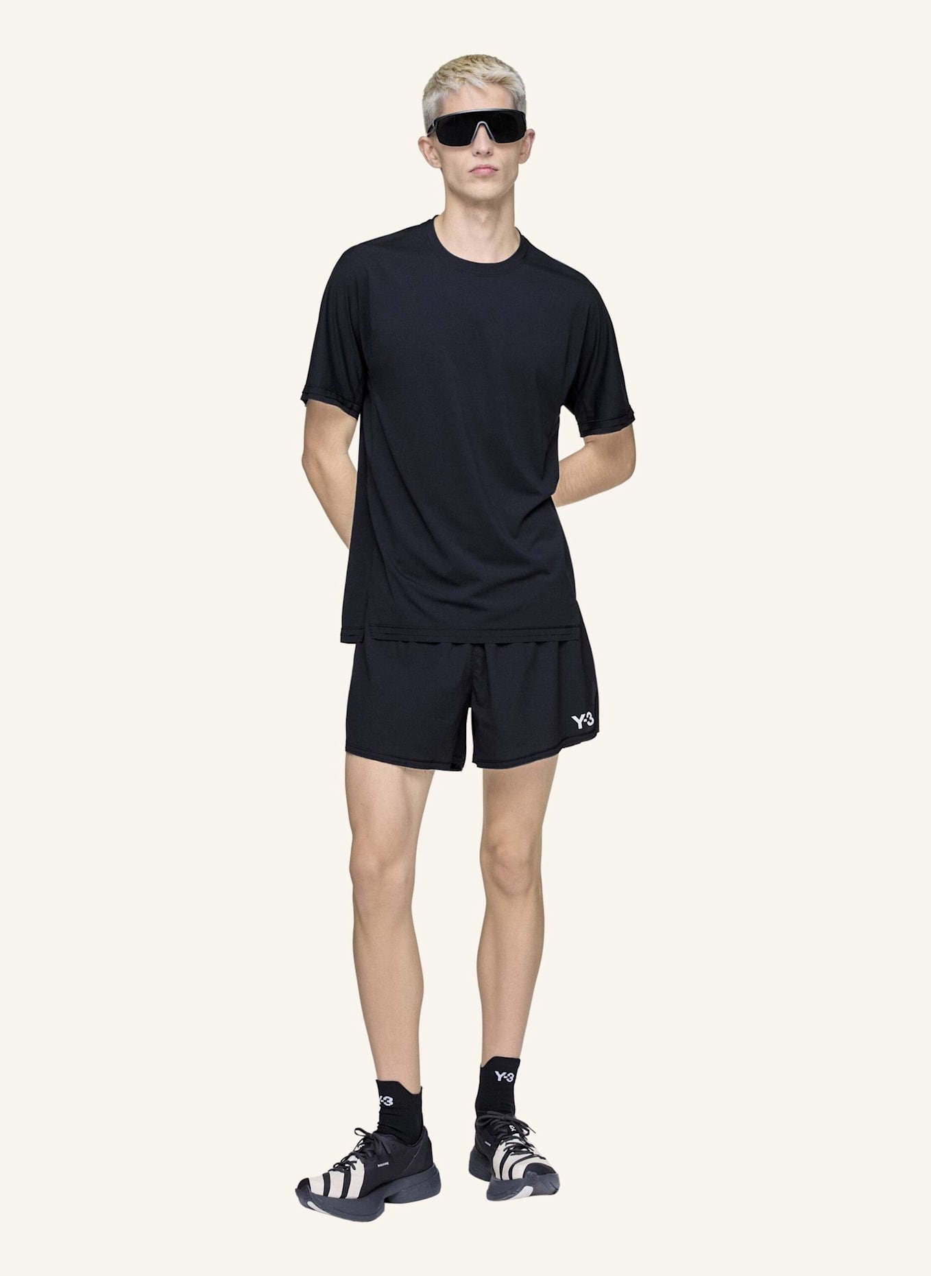 Y-3 Y-3 LAUFSHIRT: SCHWARZ