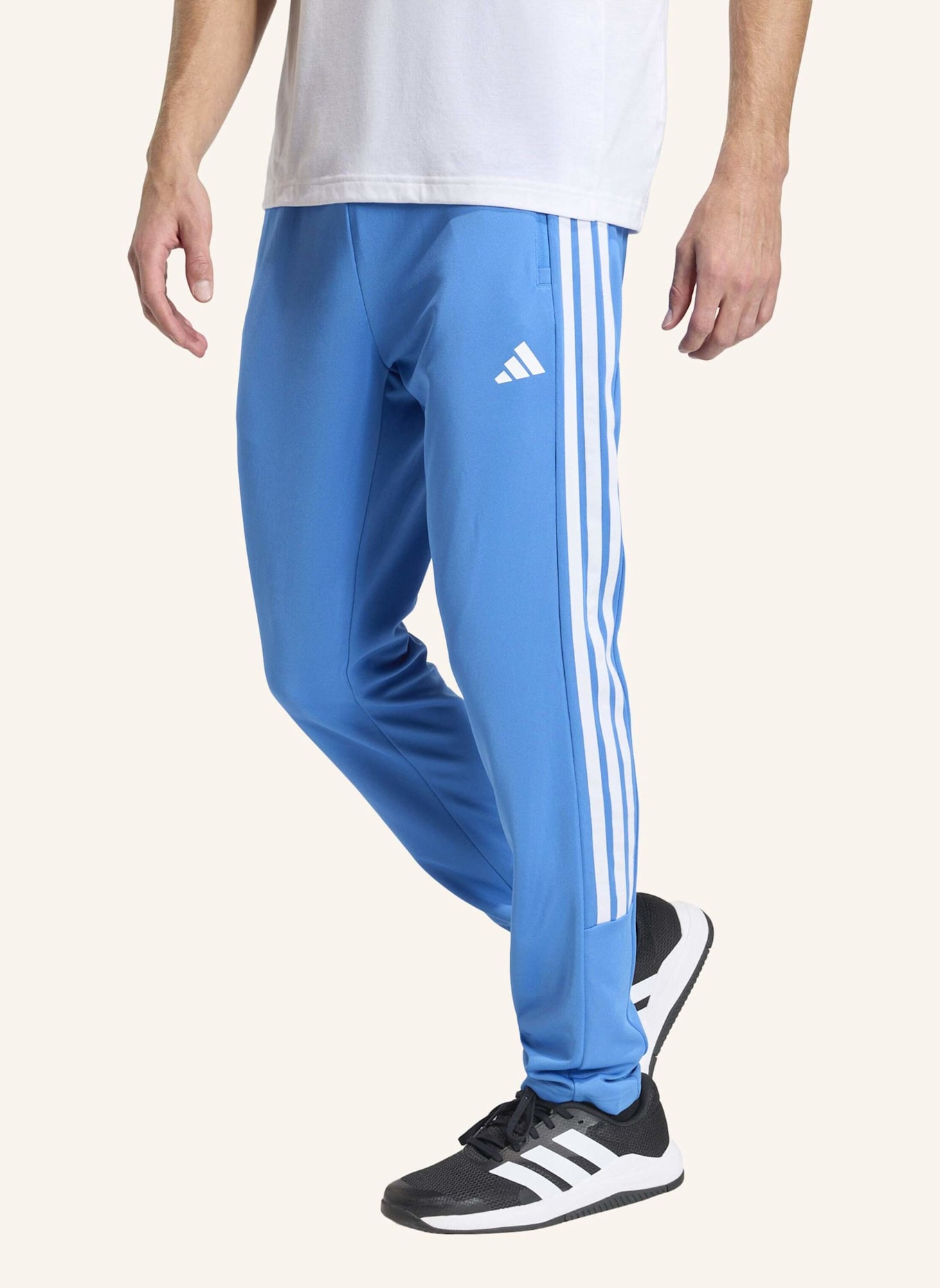 adidas Trainingshose WORKOUT ESSENTIALS ALL-SET 3-STRIPES: BLAU/ WEISS