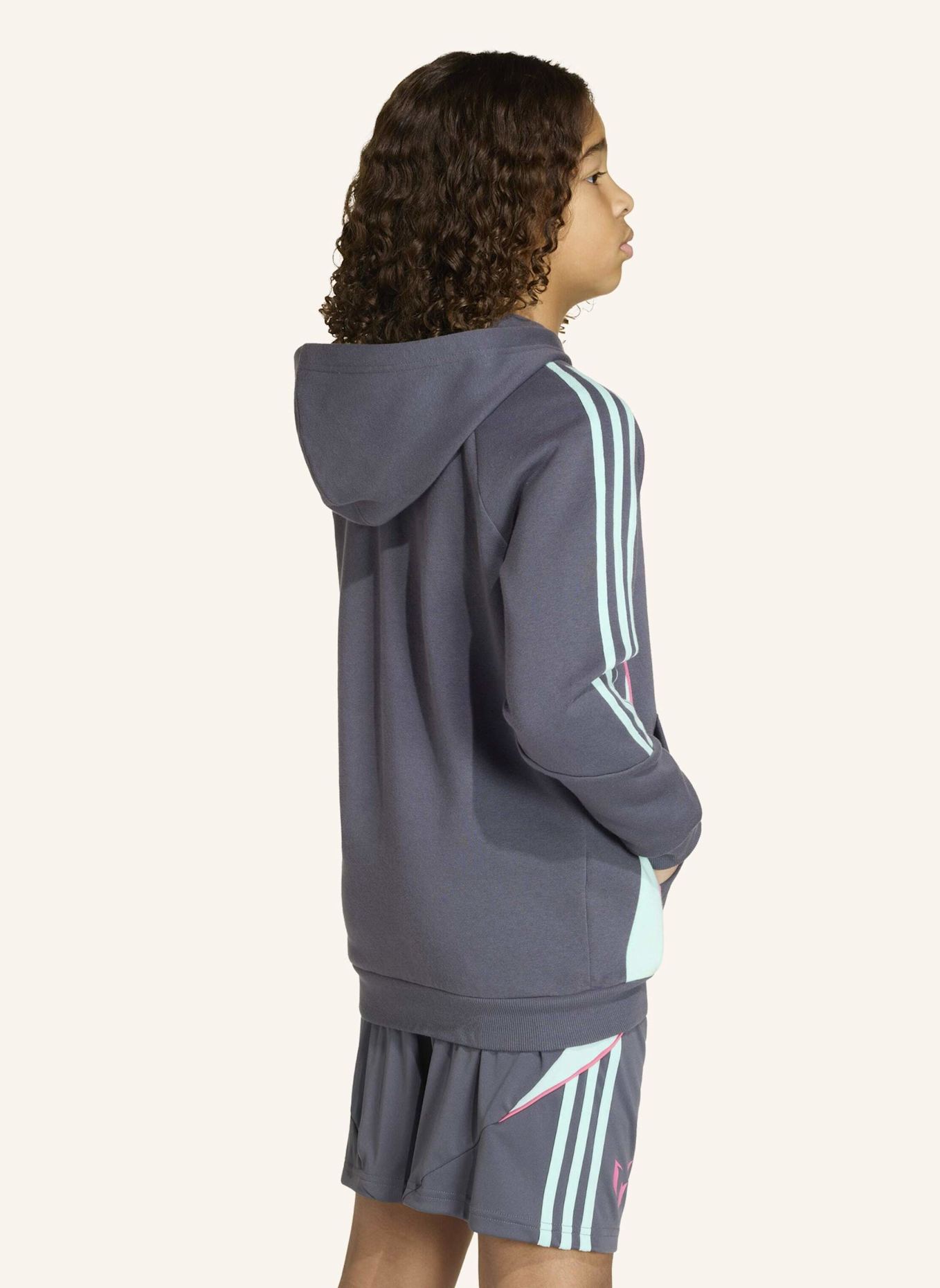 adidas MESSI KIDS HOODIE: LILA