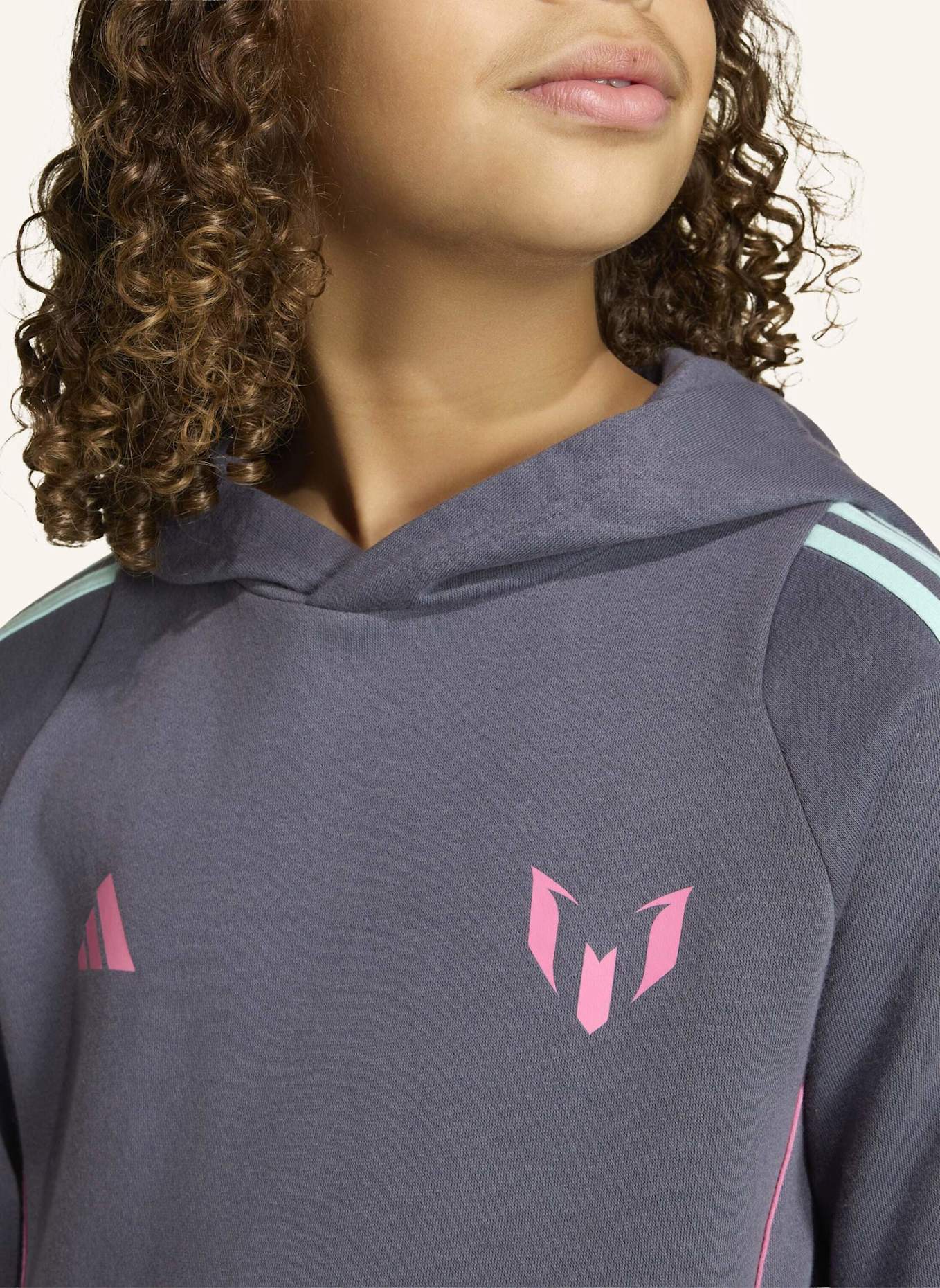 adidas MESSI KIDS HOODIE: LILA