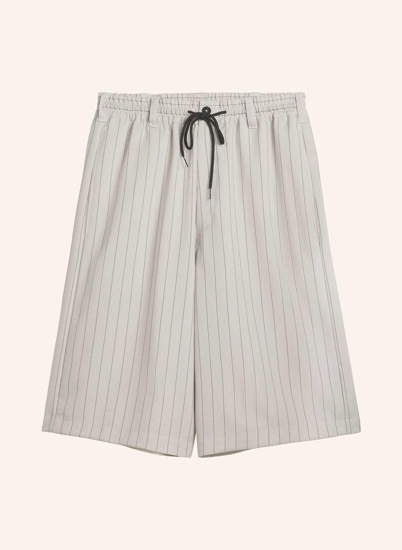 Y-3 Y-3 SPORT UNIFORM SHORTS MIT NADELSTREIFEN: GRAU