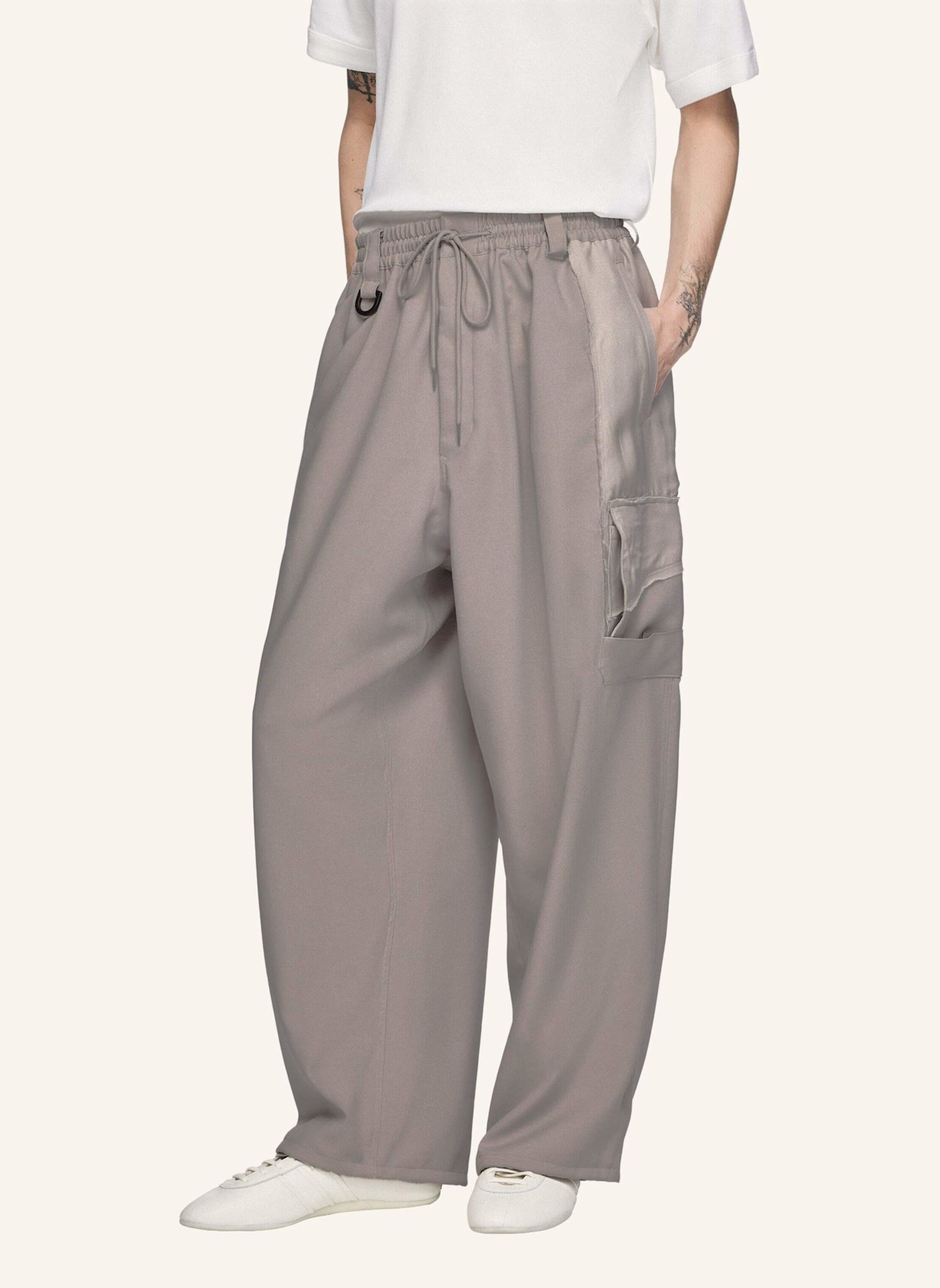 Y-3 Y-3 SPORT UNIFORM STRAIGHT PANTS: BRAUN