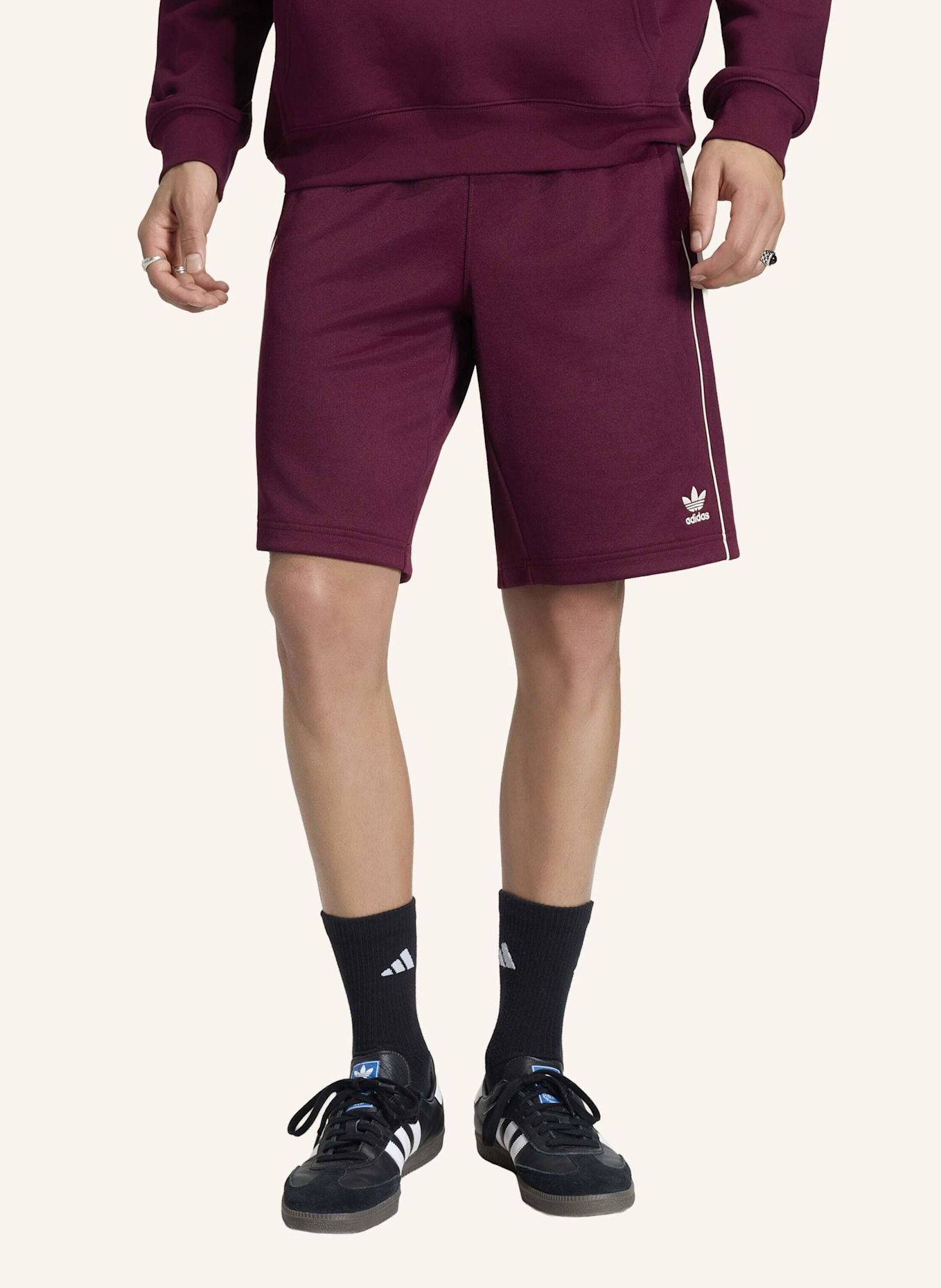 adidas Originals SUPERSTAR SHORTS: ROT/ WEISS