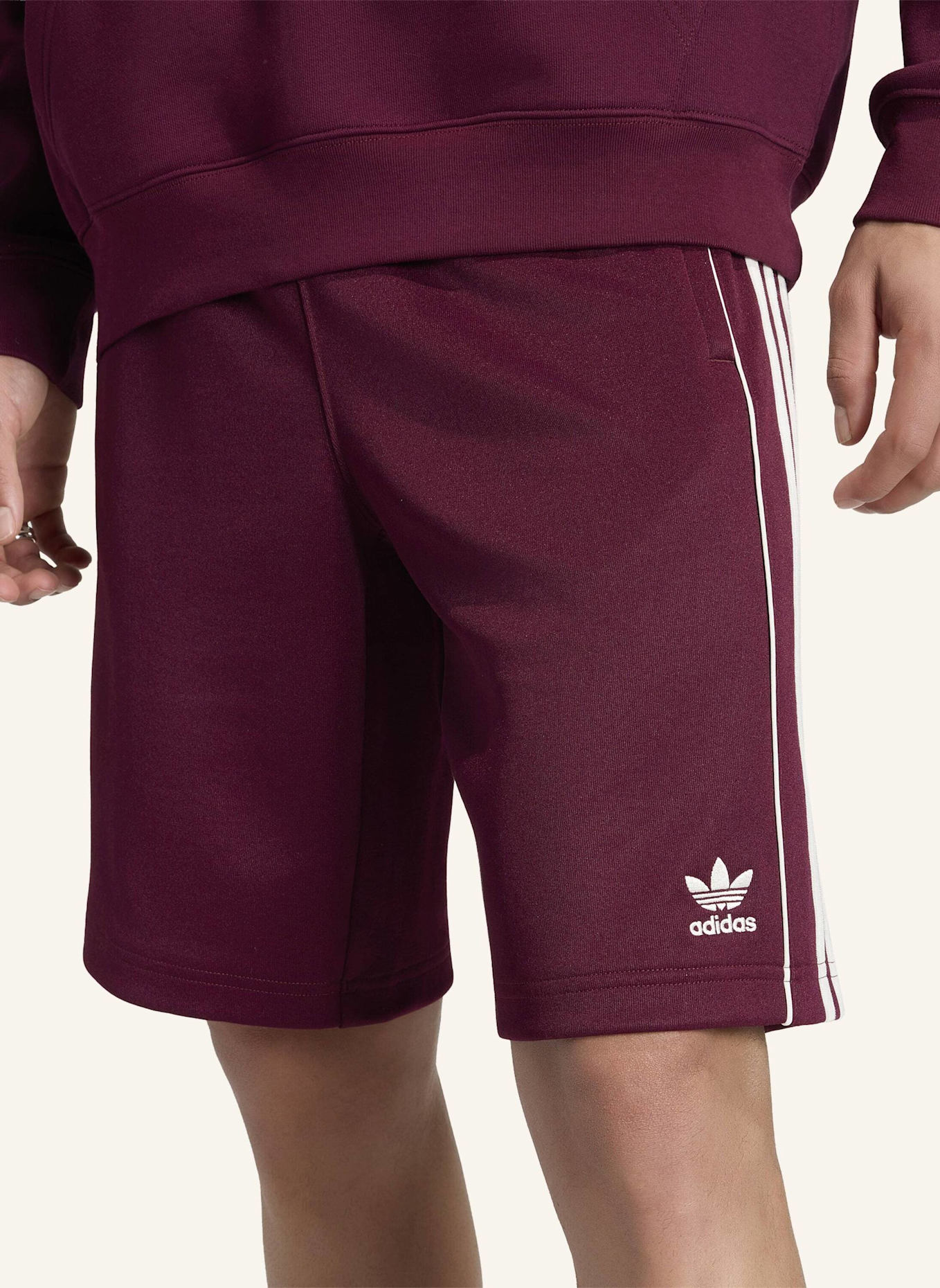 adidas Originals SUPERSTAR SHORTS: ROT/ WEISS