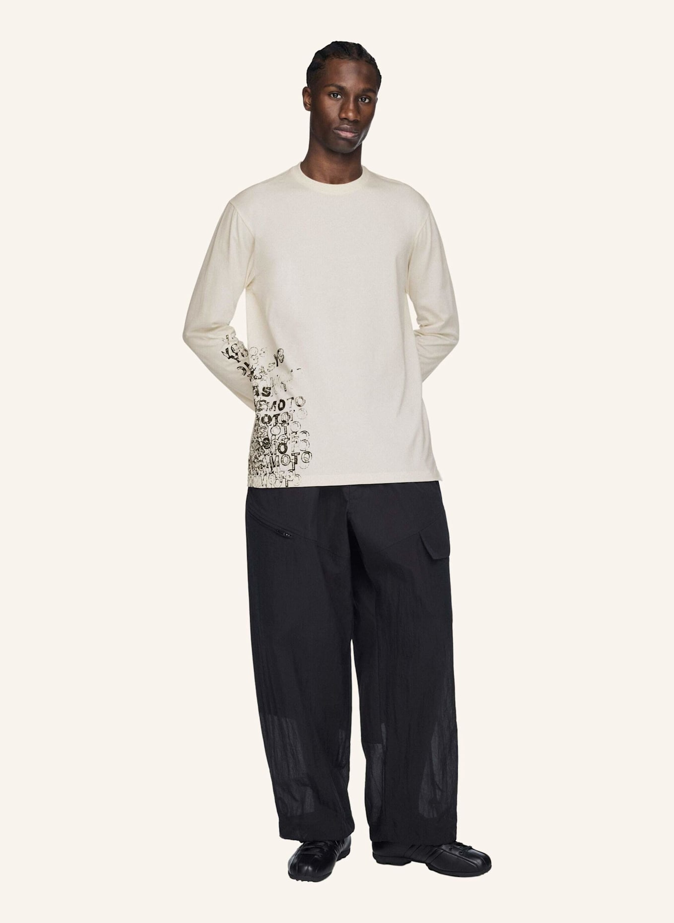 Y-3 Y-3 GFX LANGARMSHIRT: WEISS