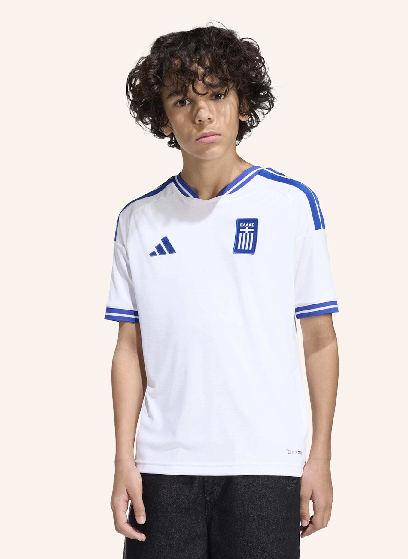 adidas GRIECHENLAND 26 HEIMTRIKOT FÜR KINDER: WEISS