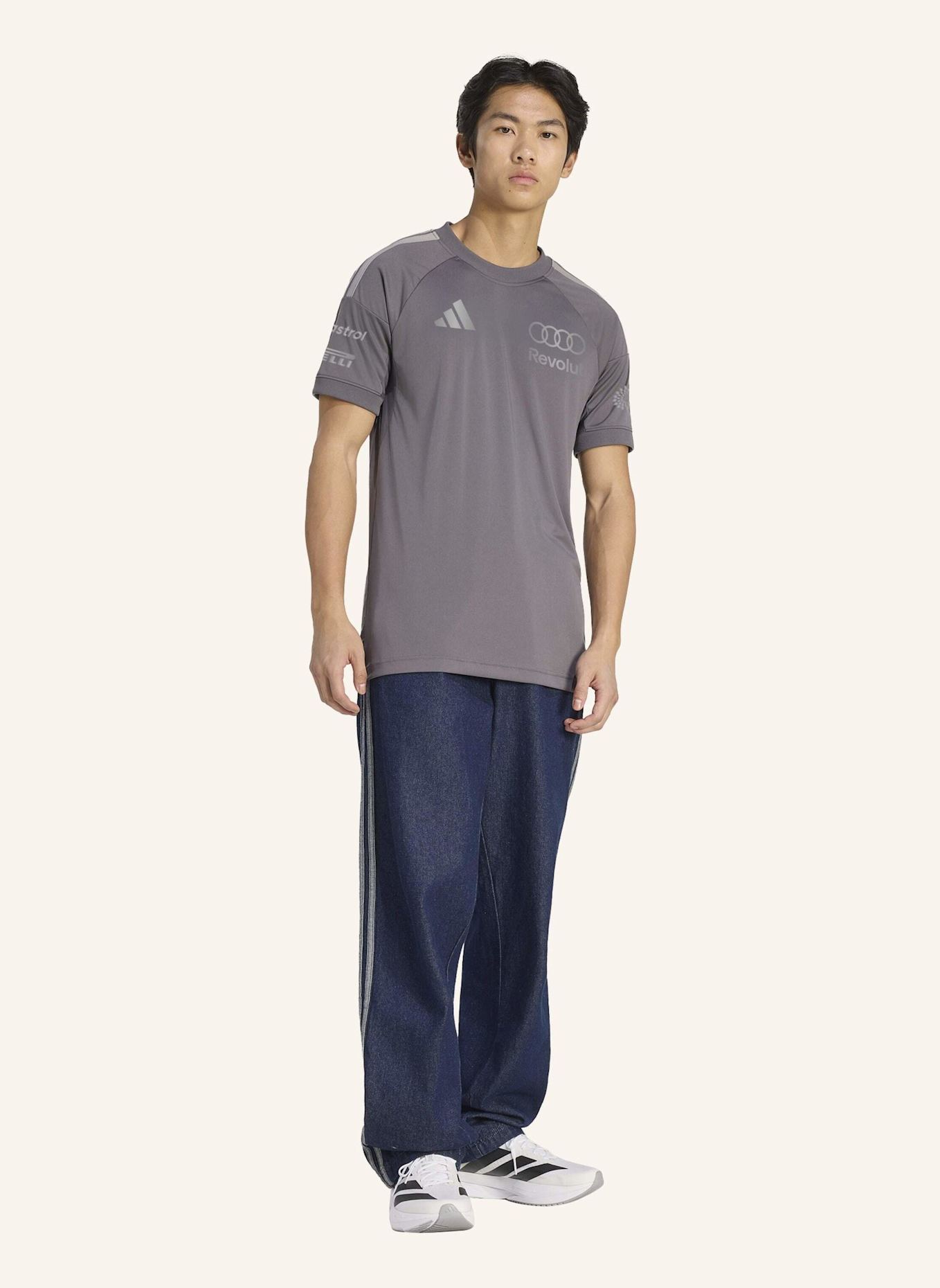adidas AUDI REVOLUT F1 TEAM DRIVER REPLICA T-SHIRT: GRAU