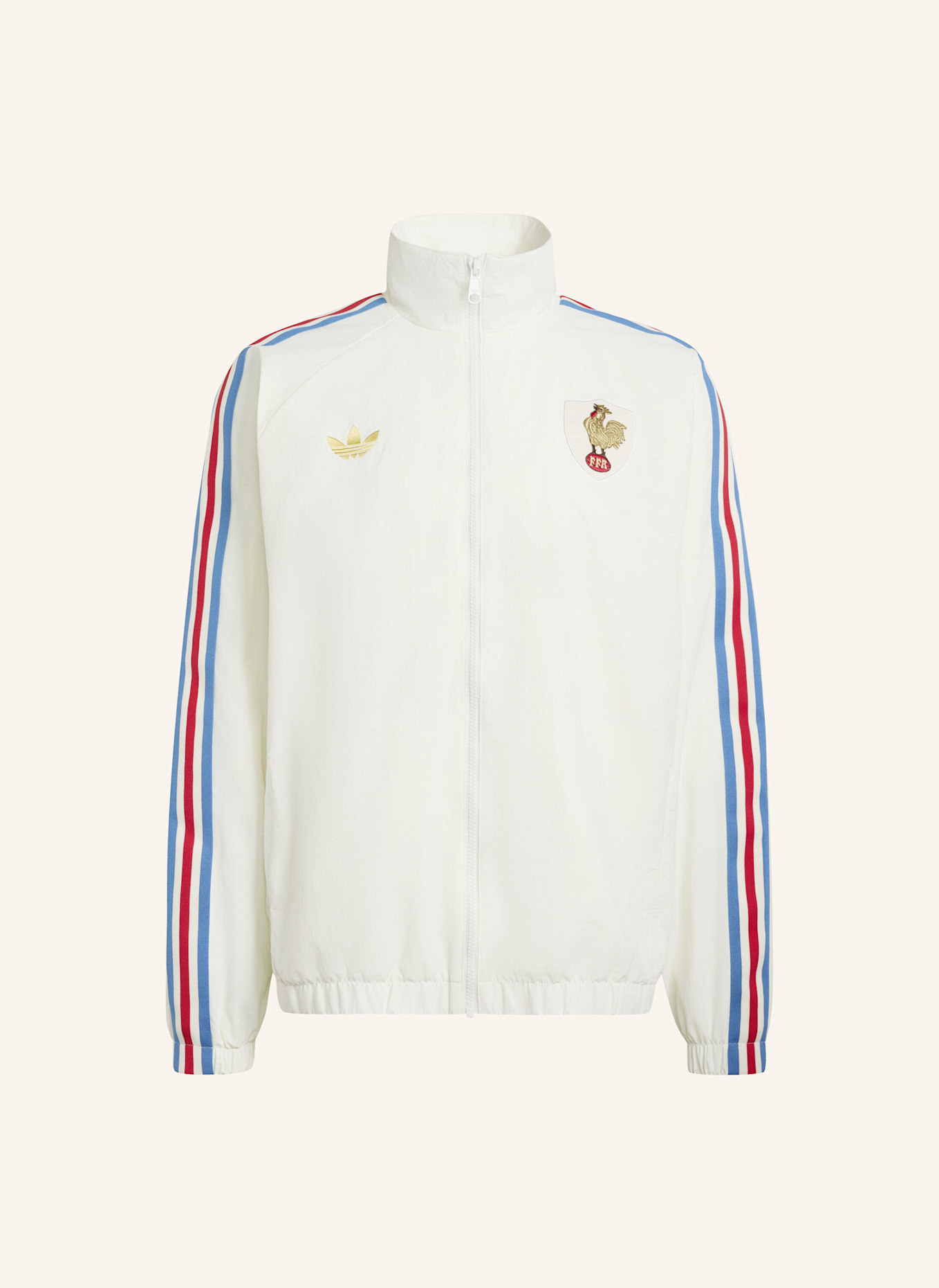 adidas FRANKREICH RUGBY 120 YEARS CRUNCH ANTHEM JACKE: WEISS