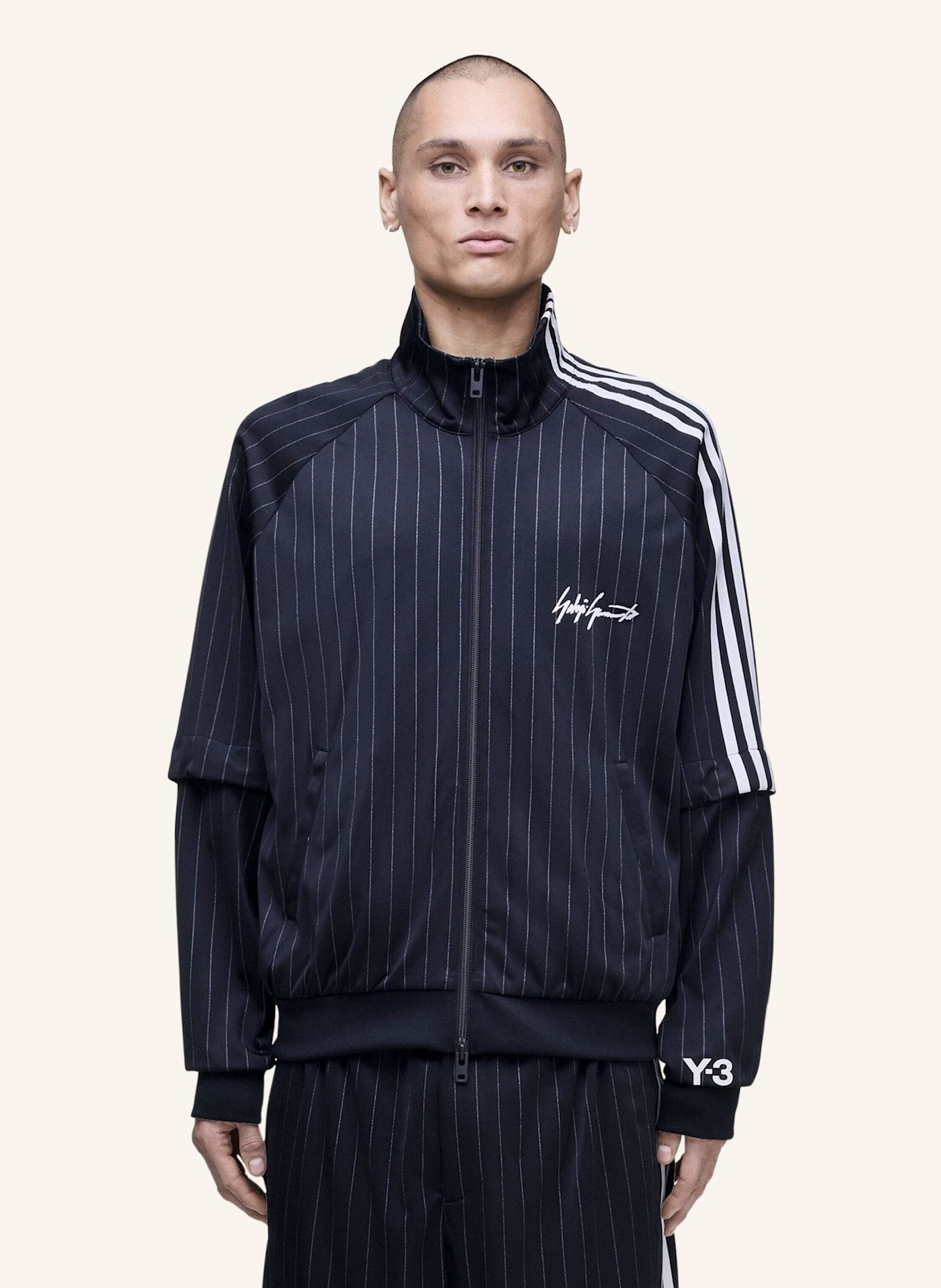 Y-3 Y-3 BASKETBALL TRACK TOP: SCHWARZ/ CREME