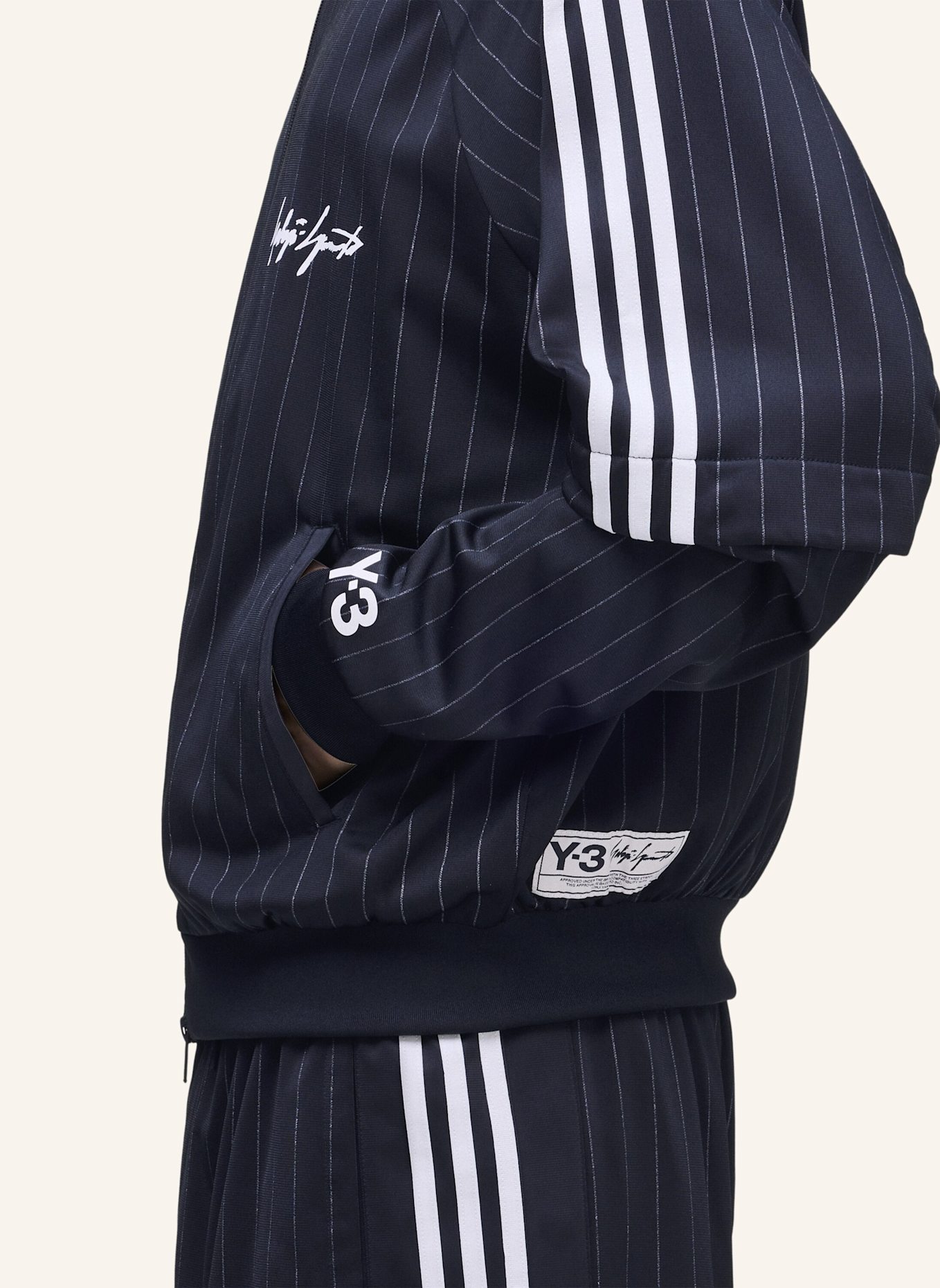 Y-3 Y-3 BASKETBALL TRACK TOP: SCHWARZ/ CREME