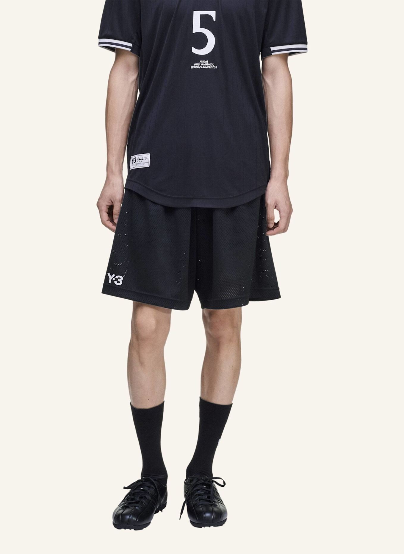 Y-3 Y-3 MESH SHORTS: SCHWARZ