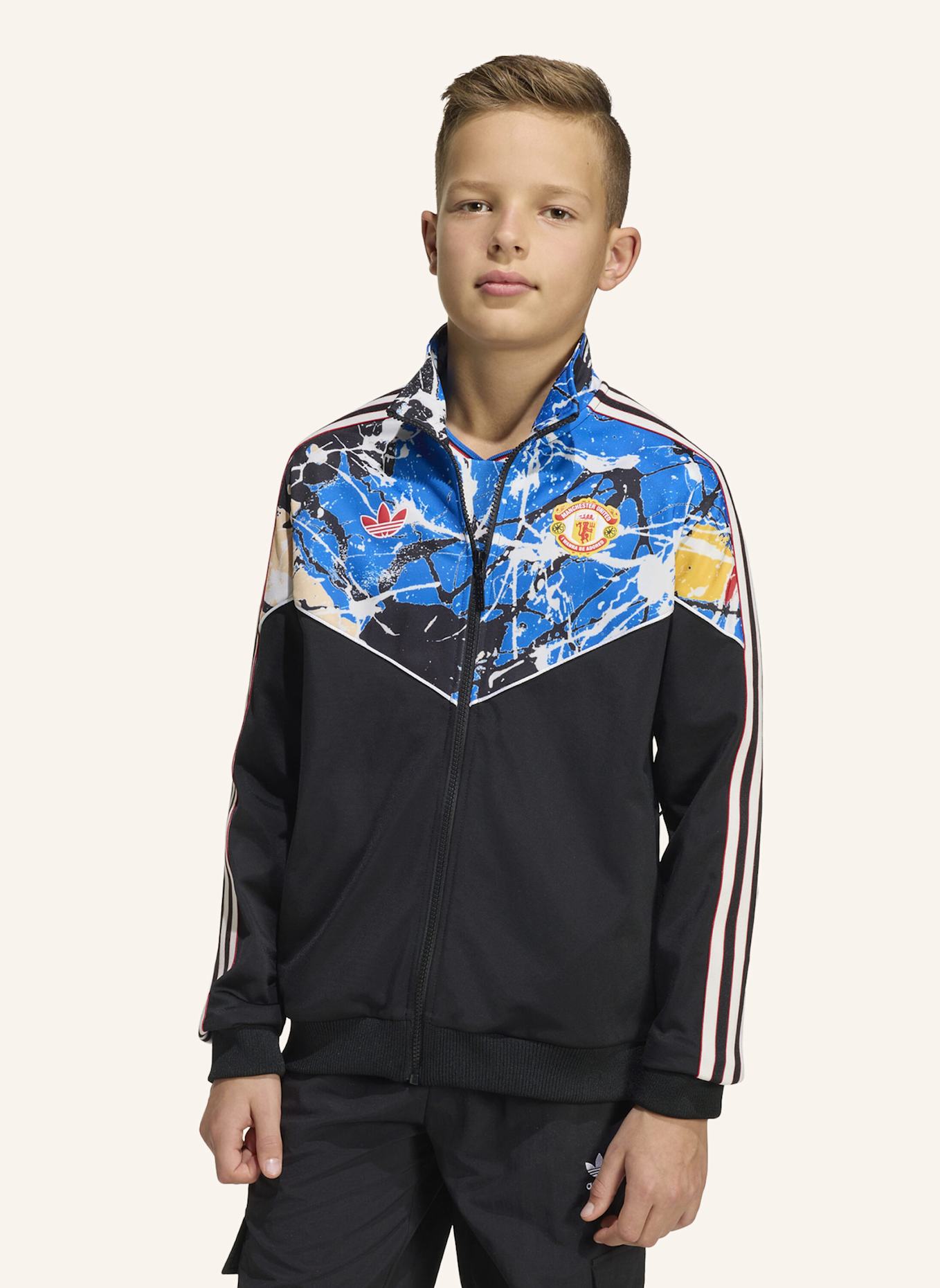 adidas MANCHESTER UNITED STONE ROSES KIDS TRAININGSJACKE: SCHWARZ