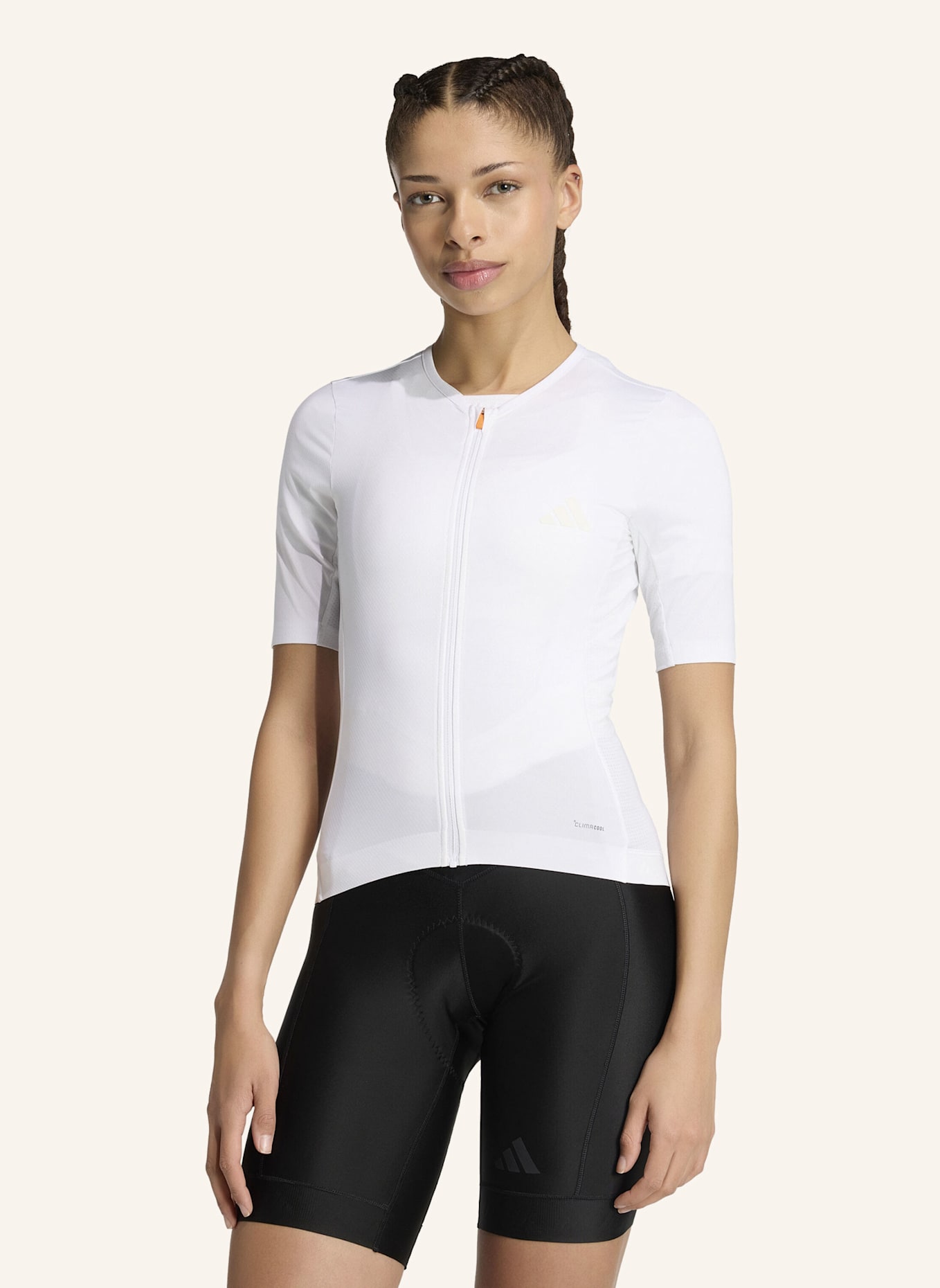 adidas TEMPO RADTRIKOT: WEISS