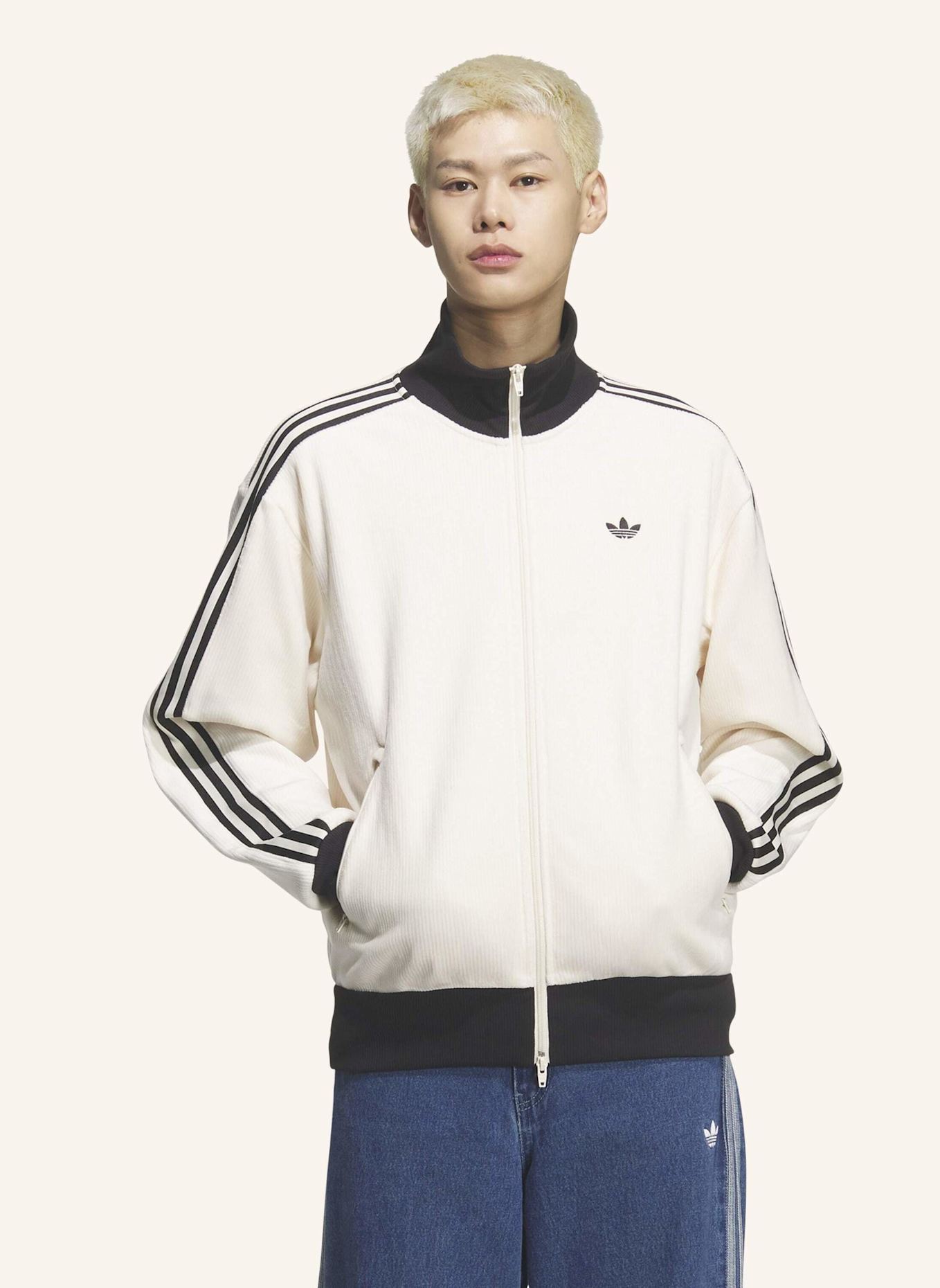 adidas Originals VELOUR CLASSIC TRACK TOP: WEISS