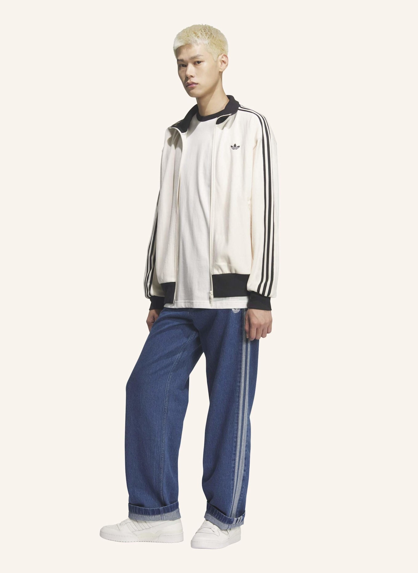adidas Originals VELOUR CLASSIC TRACK TOP: WEISS
