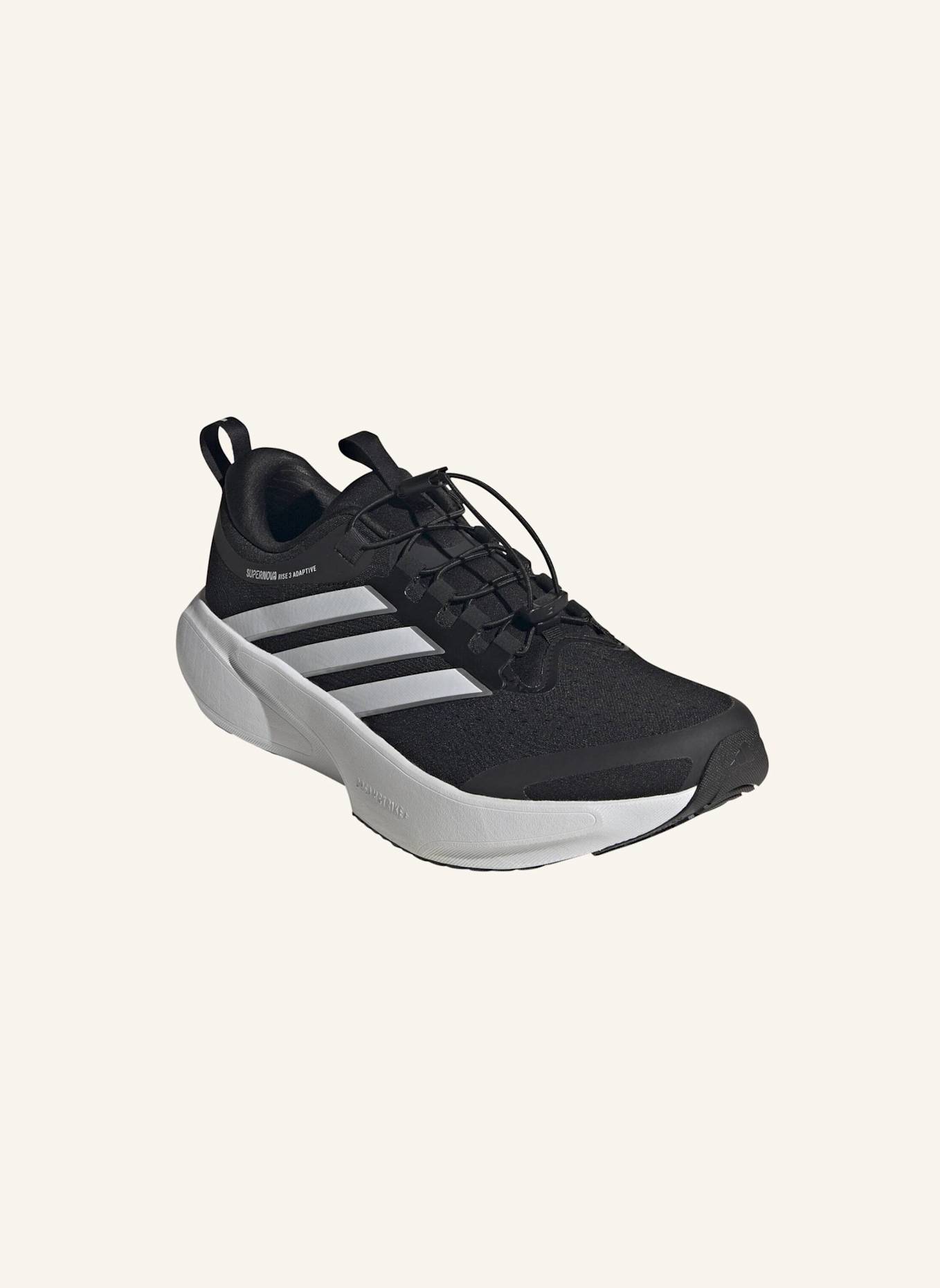 adidas SUPERNOVA RISE 3 ADAPTIVE LAUFSCHUH: SCHWARZ/ WEISS/ GRAU
