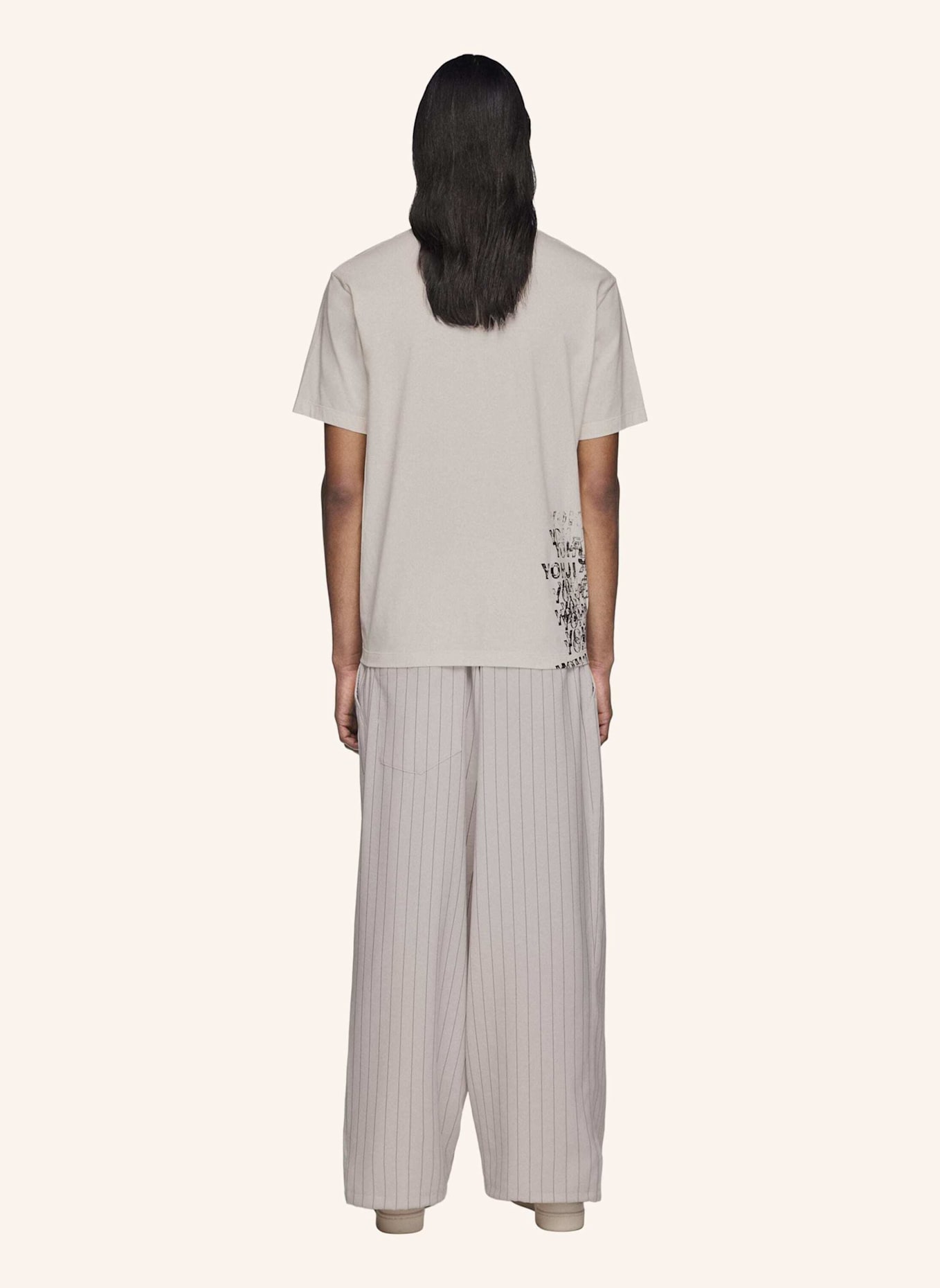 Y-3 Y-3 SPORT UNIFORM TRAININGSHOSE MIT NADELSTREIFEN: SCHWARZ