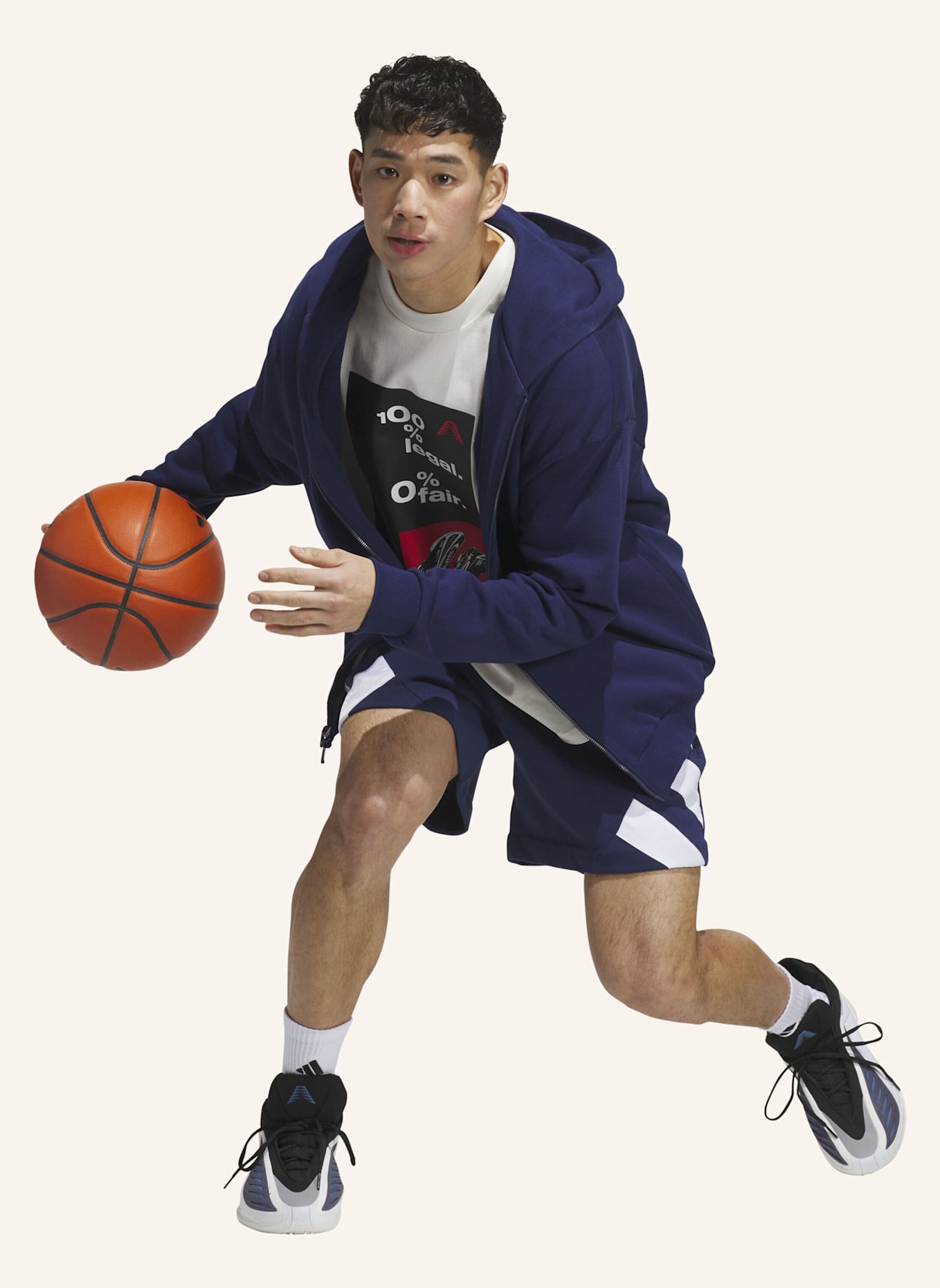 adidas ANTHONY EDWARDS FOUNDATION SHORTS: BLAU