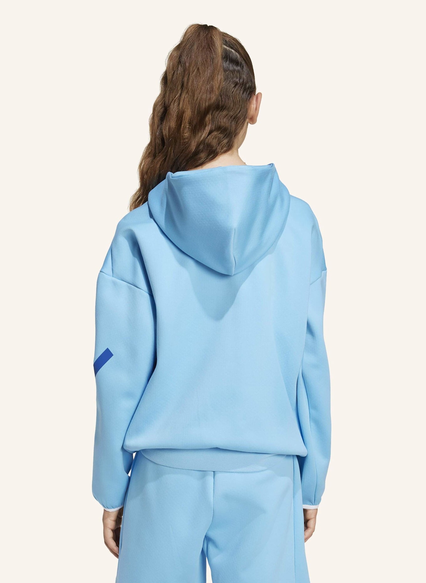 adidas MESSI ZNE HOODIE KIDS SWEATSHIRT: BLAU/ GELB