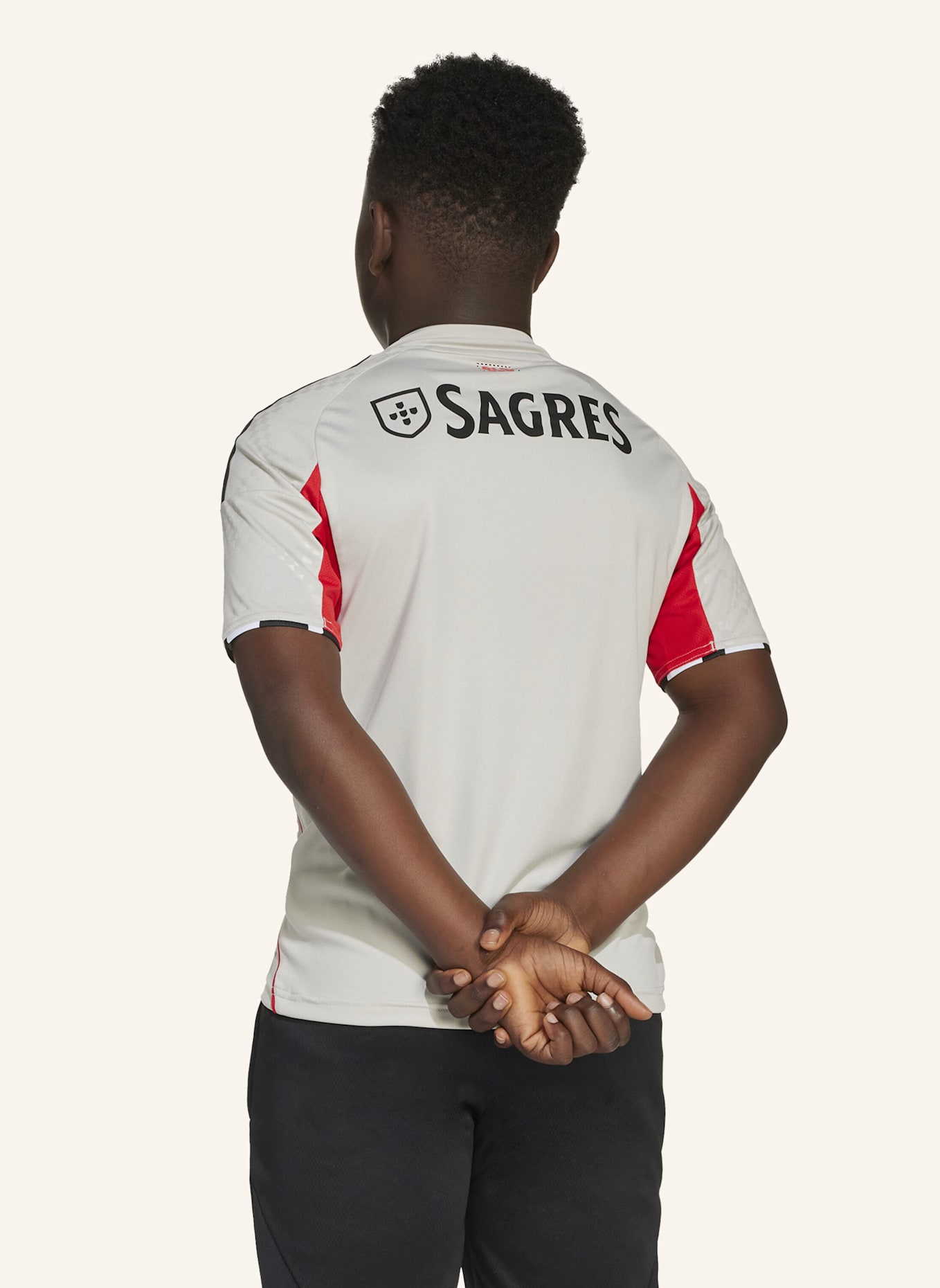 adidas BENFICA LISSABON 25/26 KIDS AUSWÄRTSTRIKOT: BEIGE